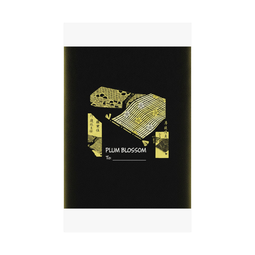 Streetwear Collage — Pattern Of Plum Blossom — Matte Poster