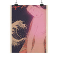 Japanese Street — Lady On Way To The Bath — Matte Poster