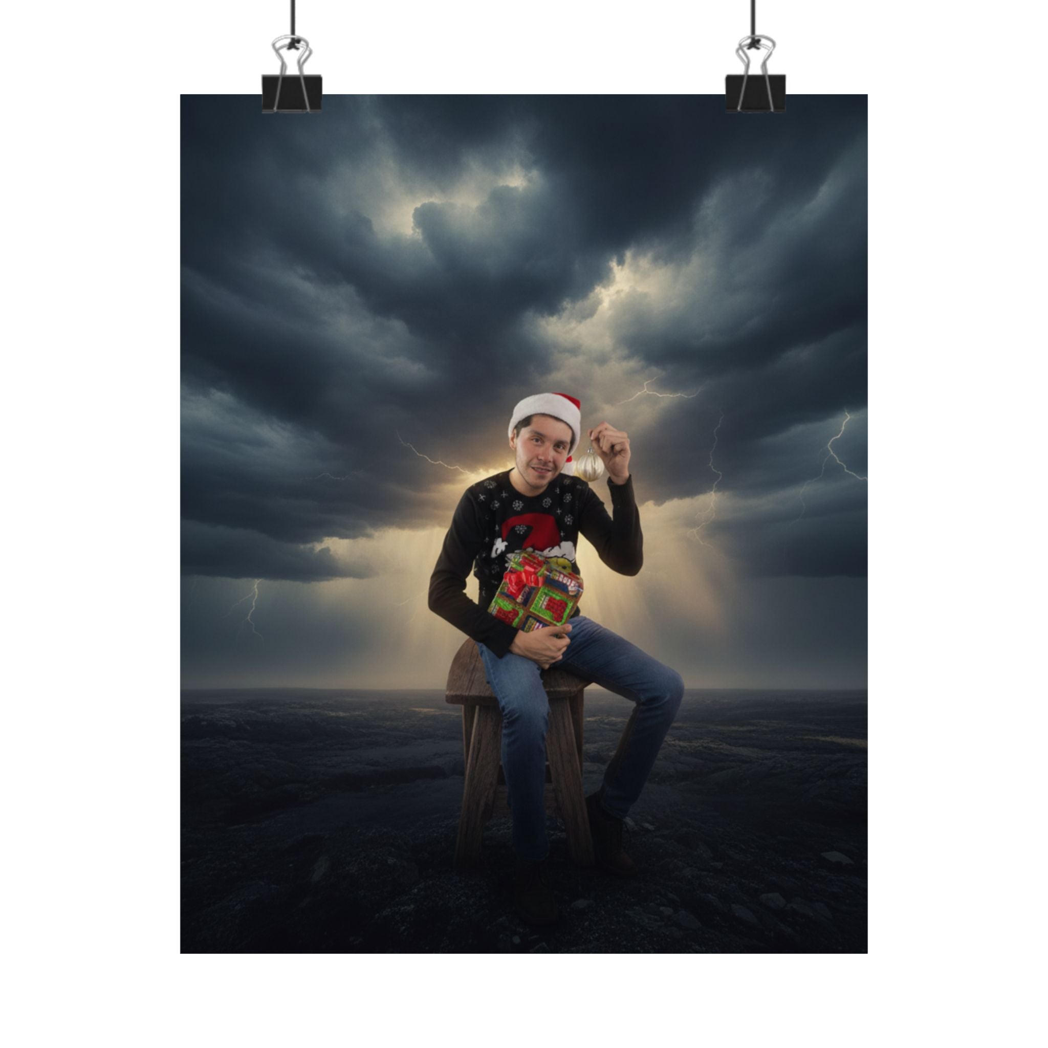 Dramatic Storm — Person — Matte Poster