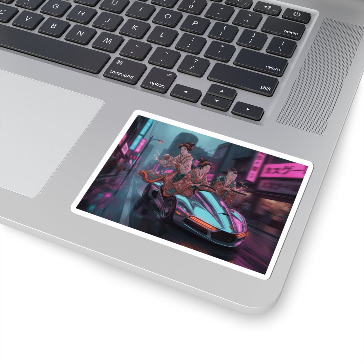 Fast Furious — Two Young Ladies Having Tea Attended By Elderly Servant — Kiss-Cut Sticker
