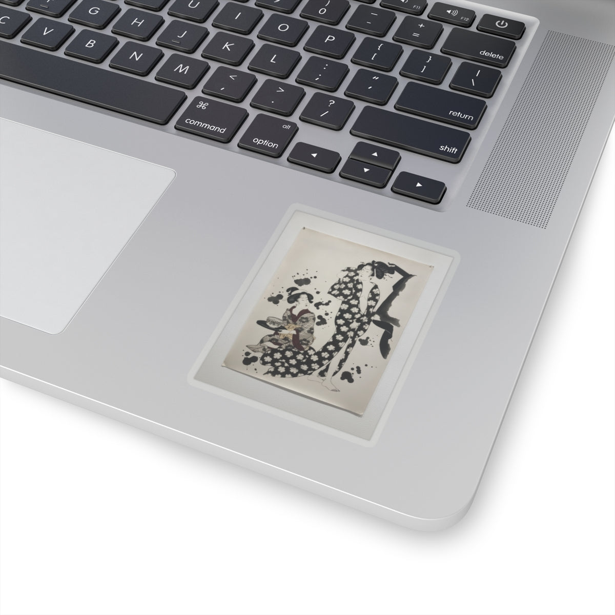 Watercolor — Young Woman Making Her Toilet — Kiss-Cut Sticker