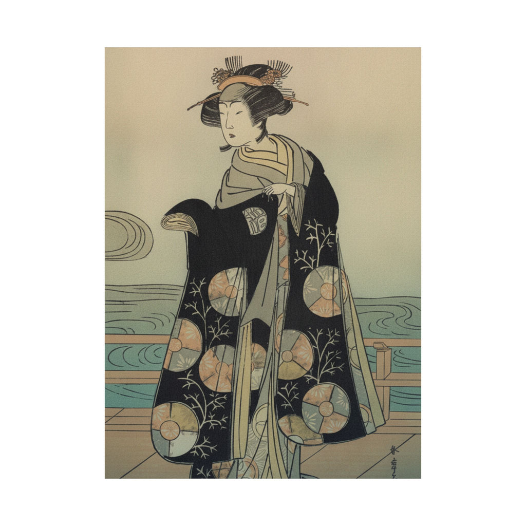 Affirmation — Yoshizawa Iroha As A Woman Standing On The Engawa Of A House By A River — Matte Poster