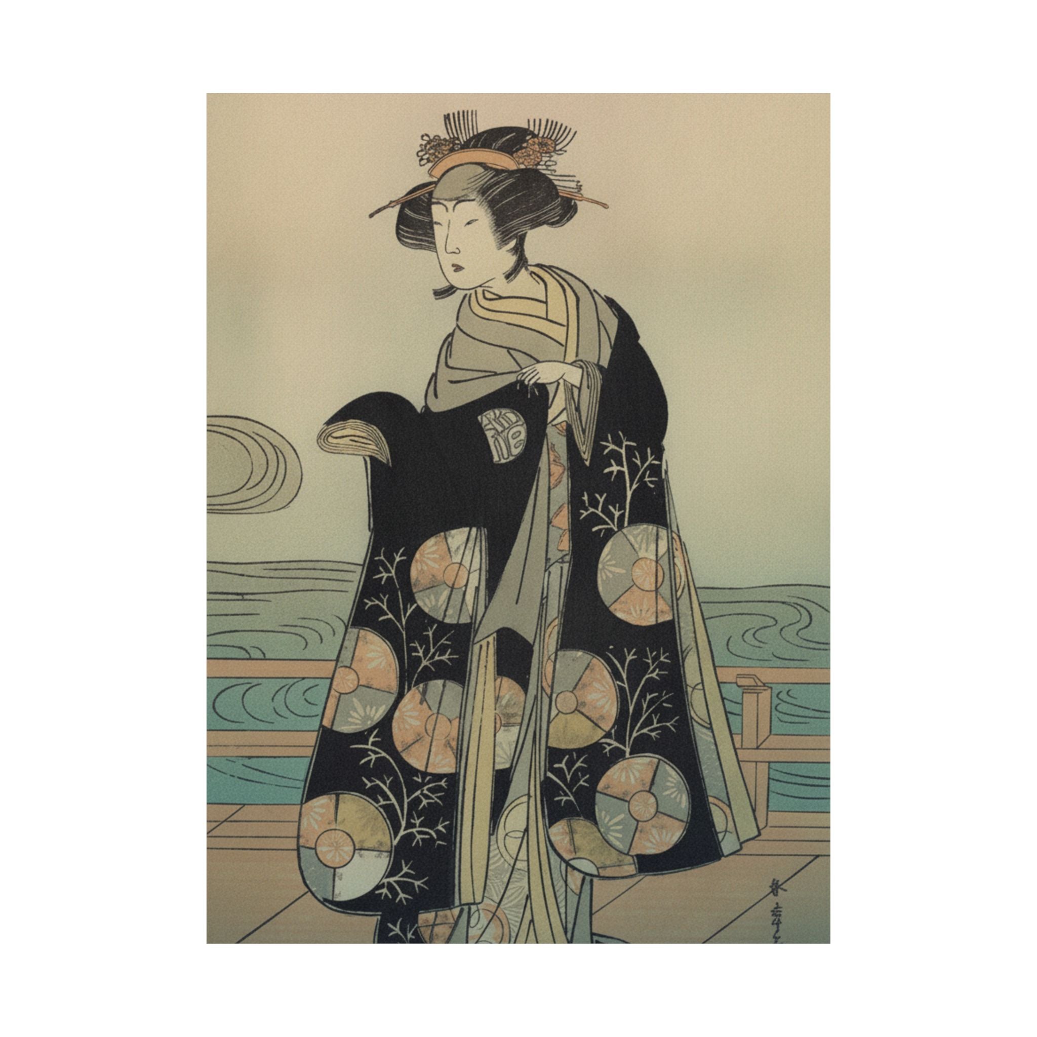 Affirmation — Yoshizawa Iroha As A Woman Standing On The Engawa Of A House By A River — Matte Poster