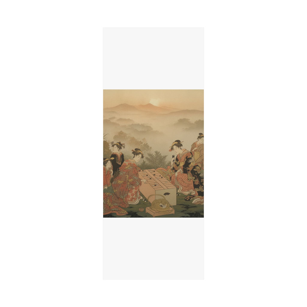 Scenic Nature — Two Young Women Playing A Game Of Sugoroku — Matte Poster