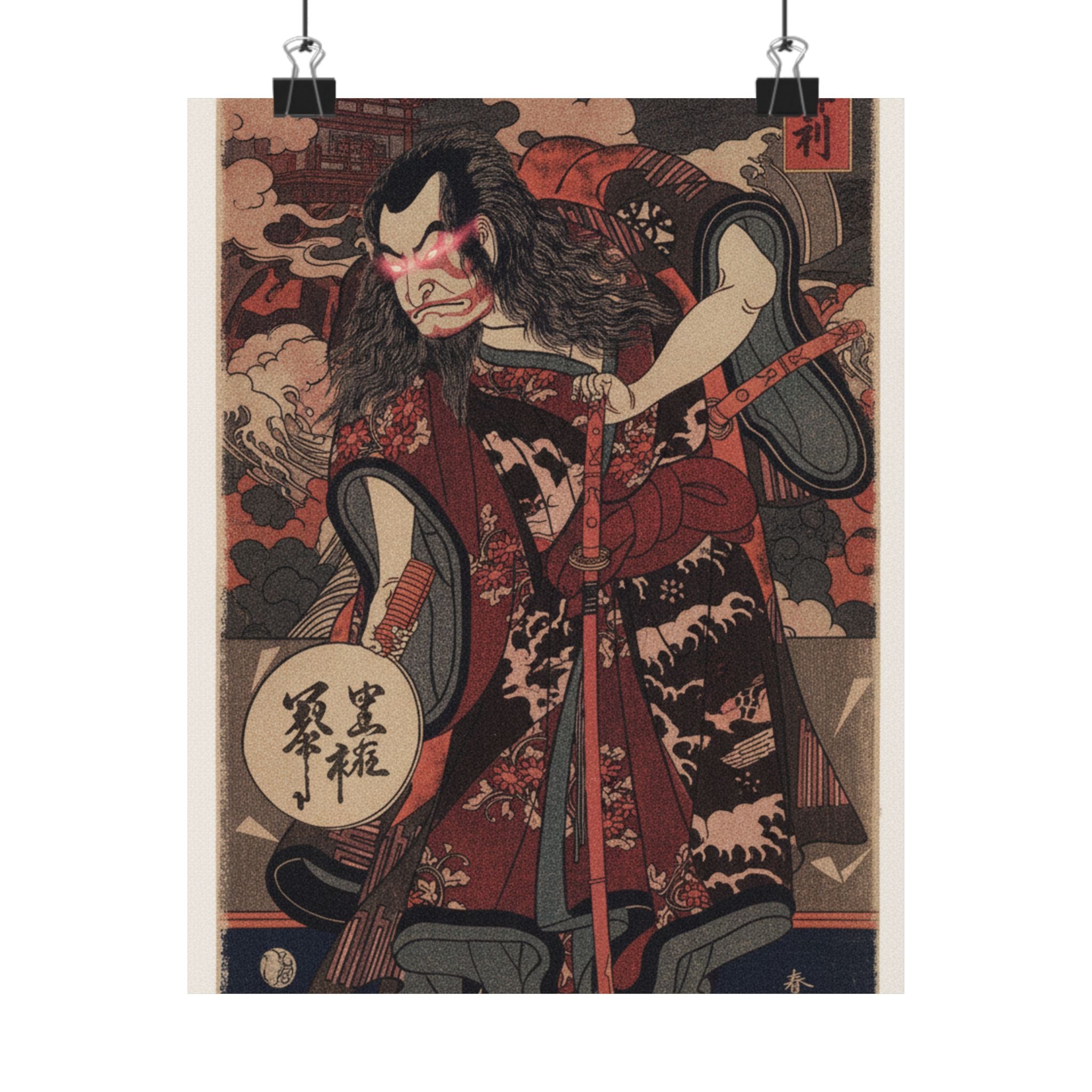 Japanese Street — The First Nakamura Nakazo As A Samurai — Matte Poster