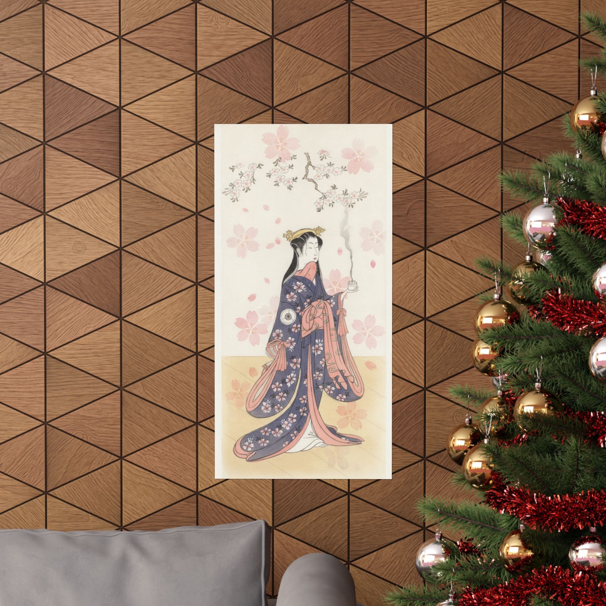 Watercolor — The Actor Iwai Hanshirō Iv As Sakura Hime, The Cherry Princess — Matte Poster