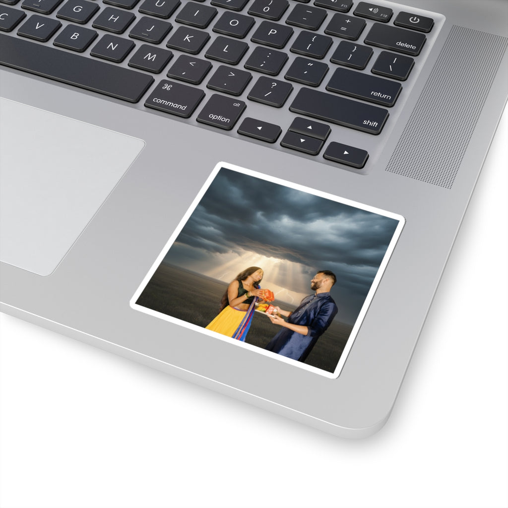 Dramatic Storm — Person — Kiss-Cut Sticker