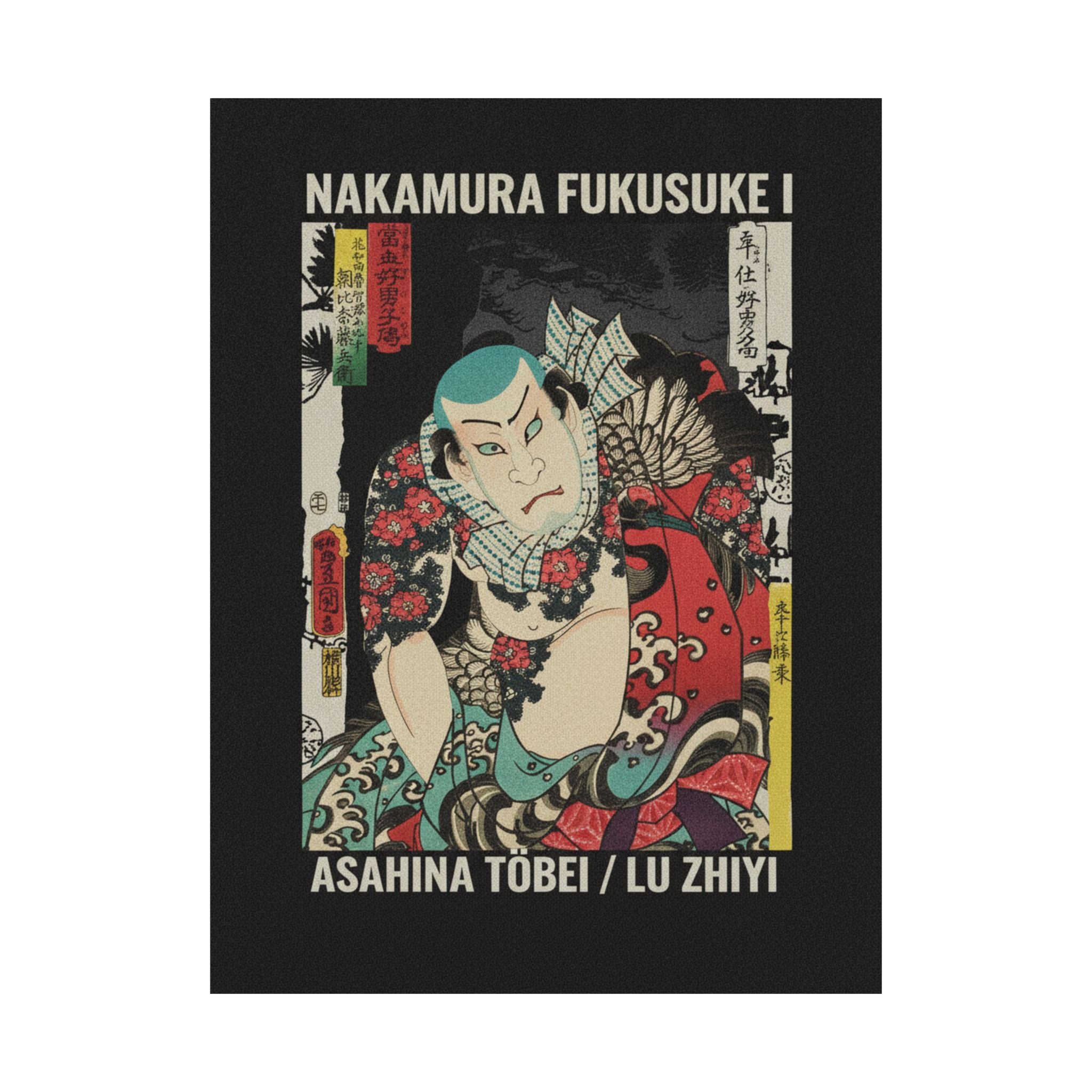 Streetwear Collage — The Actor Nakamura Fukusuke I As Asahina Tōbei, Likened To Lu Zhishen The Tattoo — Matte Poster