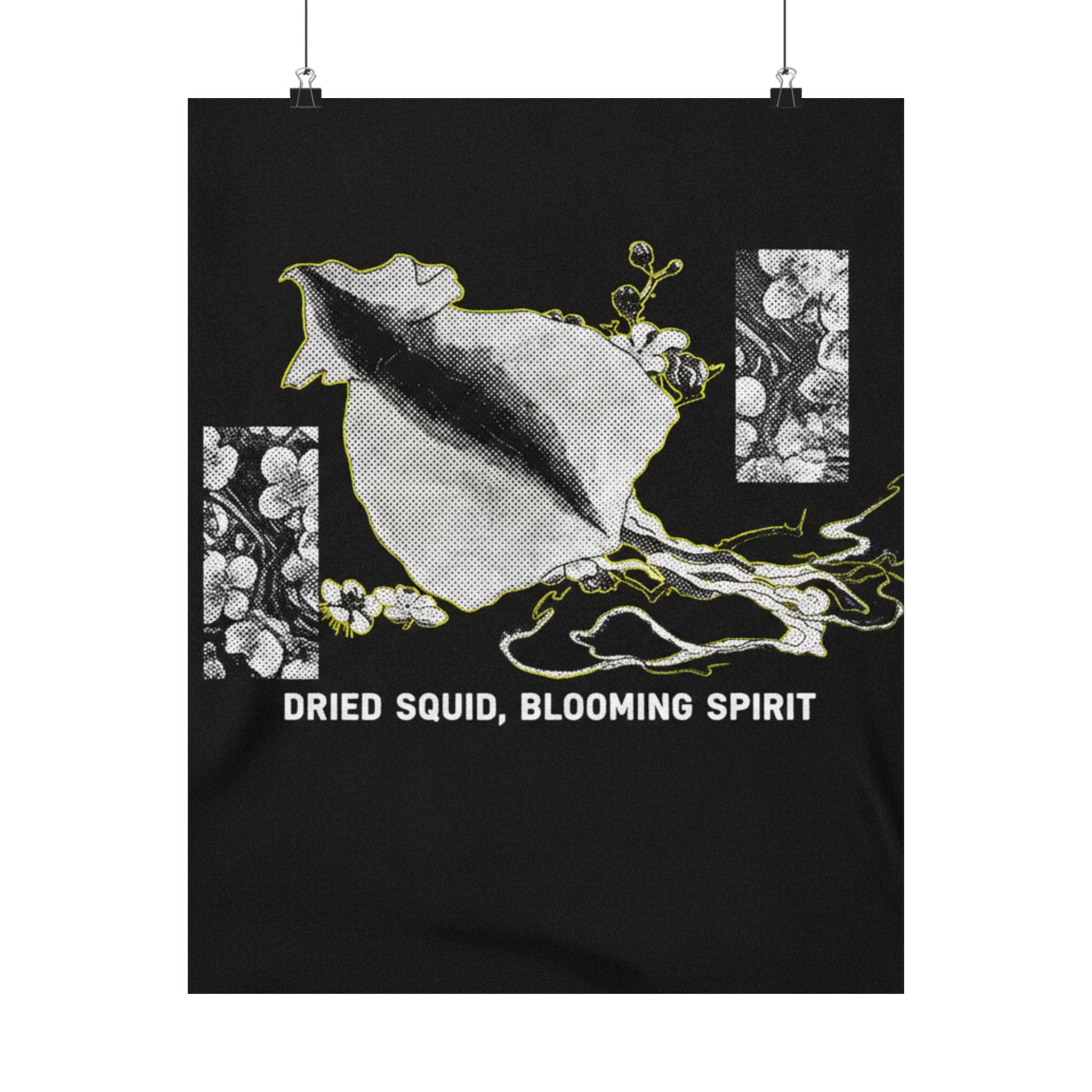 Streetwear Collage — Dried Cuttle-Fish And Plum Blossoms — Matte Poster
