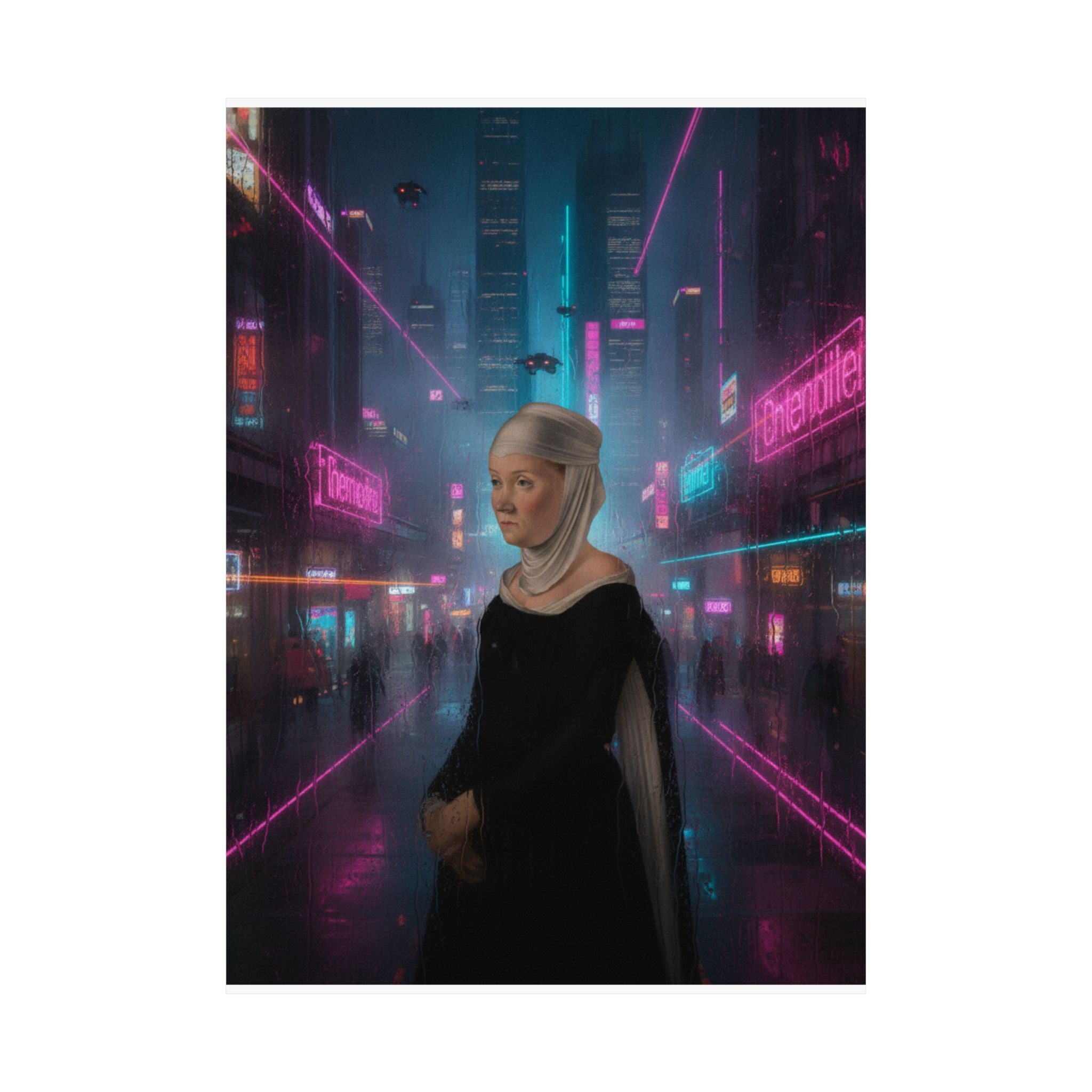 Neon Noir — Person — Matte Poster