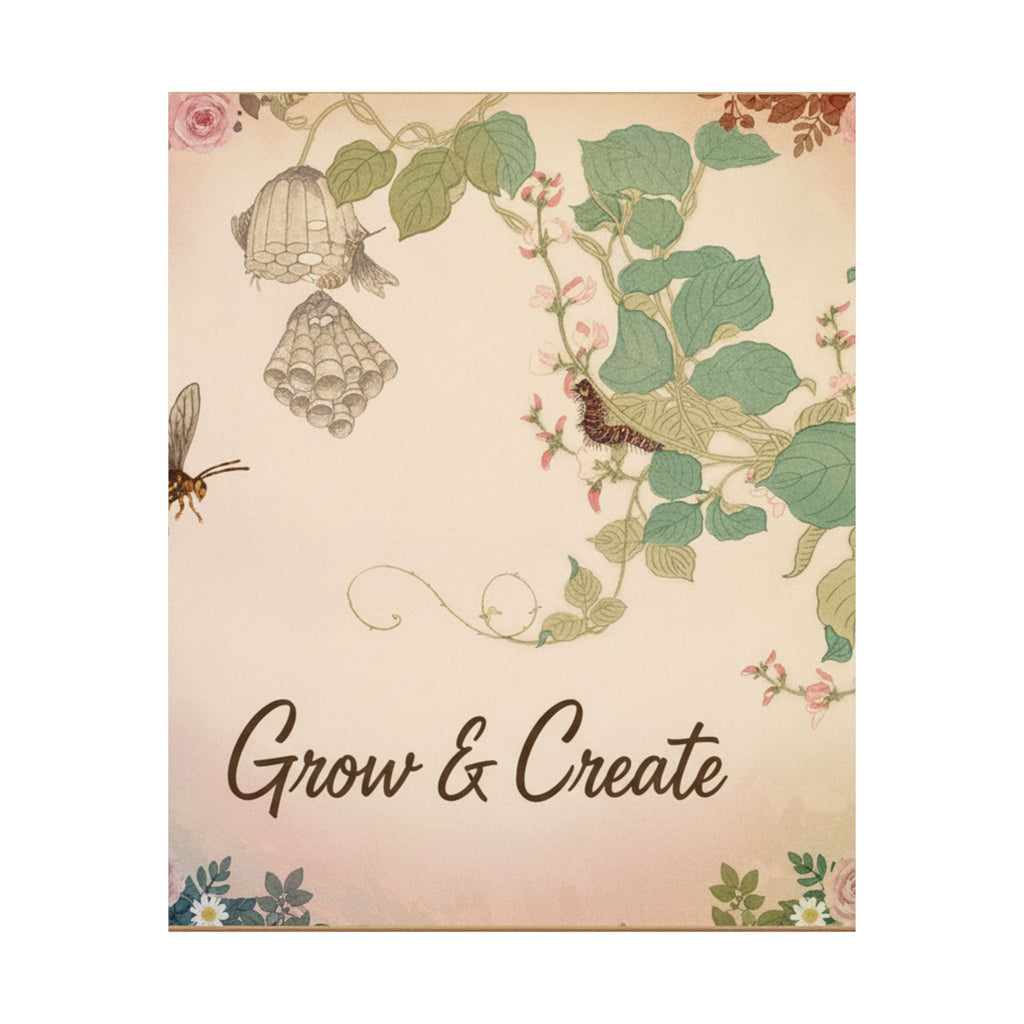 Affirmation — Paper Wasp (Hachi); Hairy Caterpillar (Kemushi), From The Picture Book Of Crawli — Matte Poster