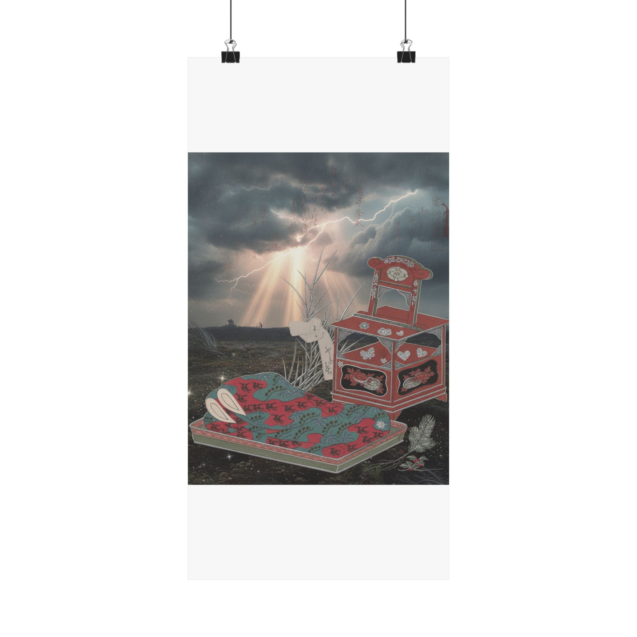Dramatic Storm — Cabinet For The Toilet And Bed-Clothes — Matte Poster