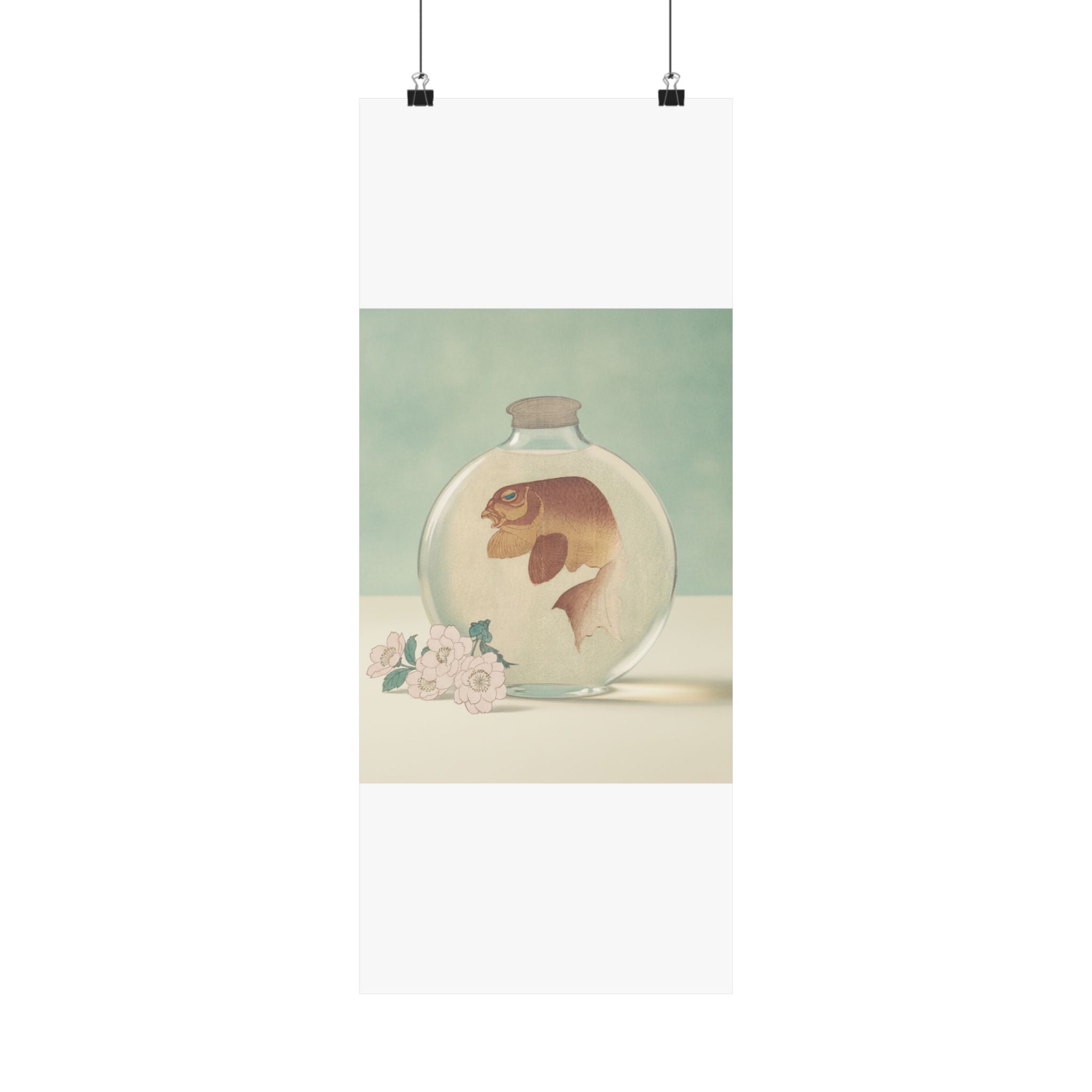 Product Marketing — Gold-Fish In A Glass Bottle — Matte Poster