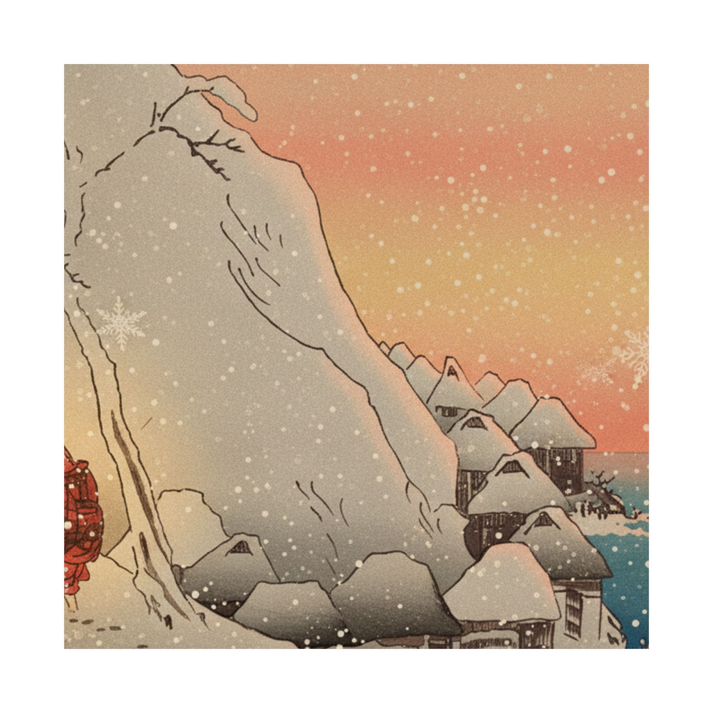 Southern Sunset — Nichiren In Snow At Tsukahara, Sodo Province — Matte Poster