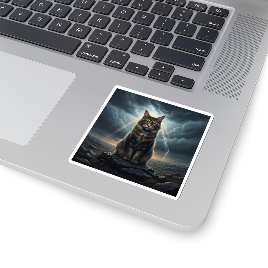 Dramatic Storm — Cat — Kiss-Cut Sticker