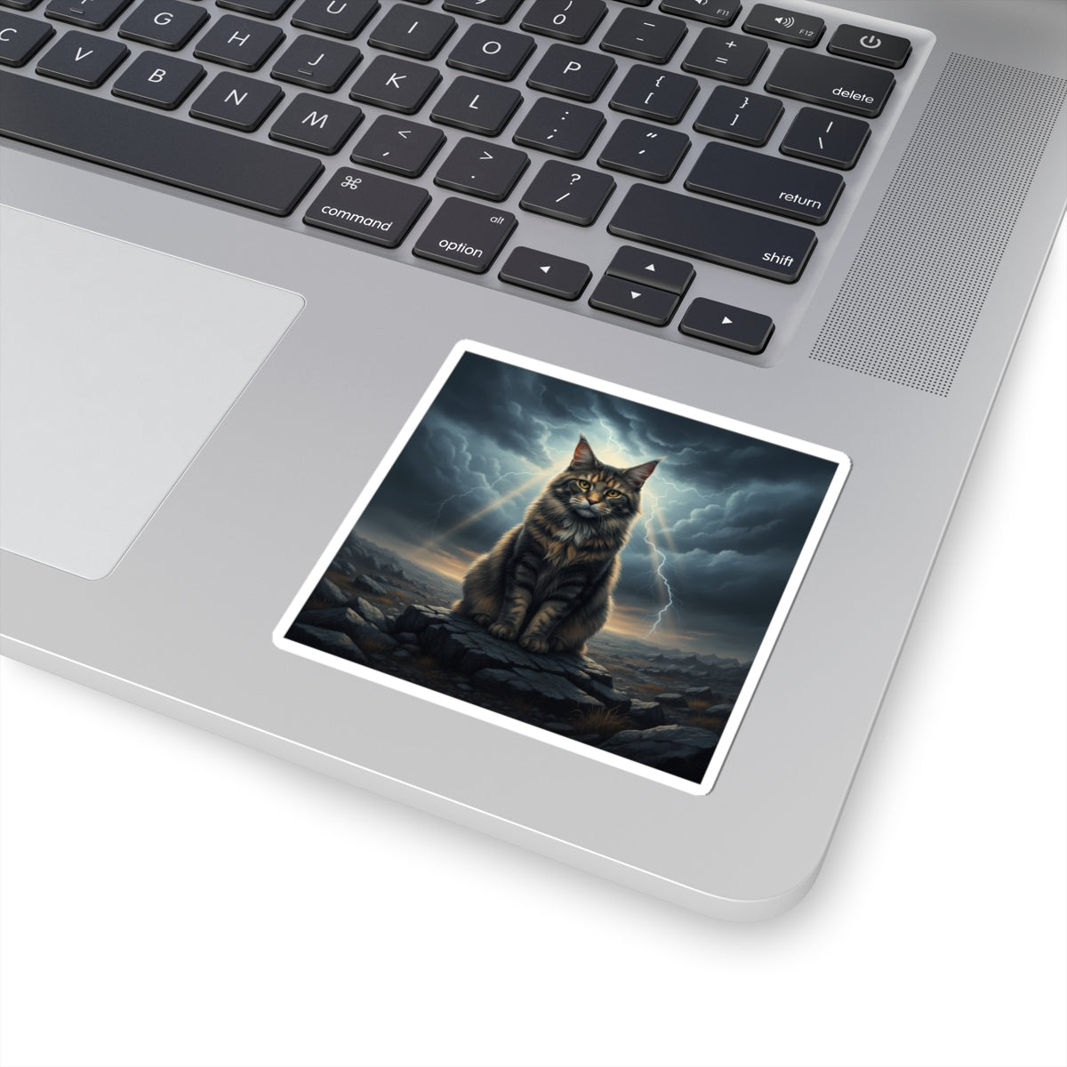 Dramatic Storm — Cat — Kiss-Cut Sticker