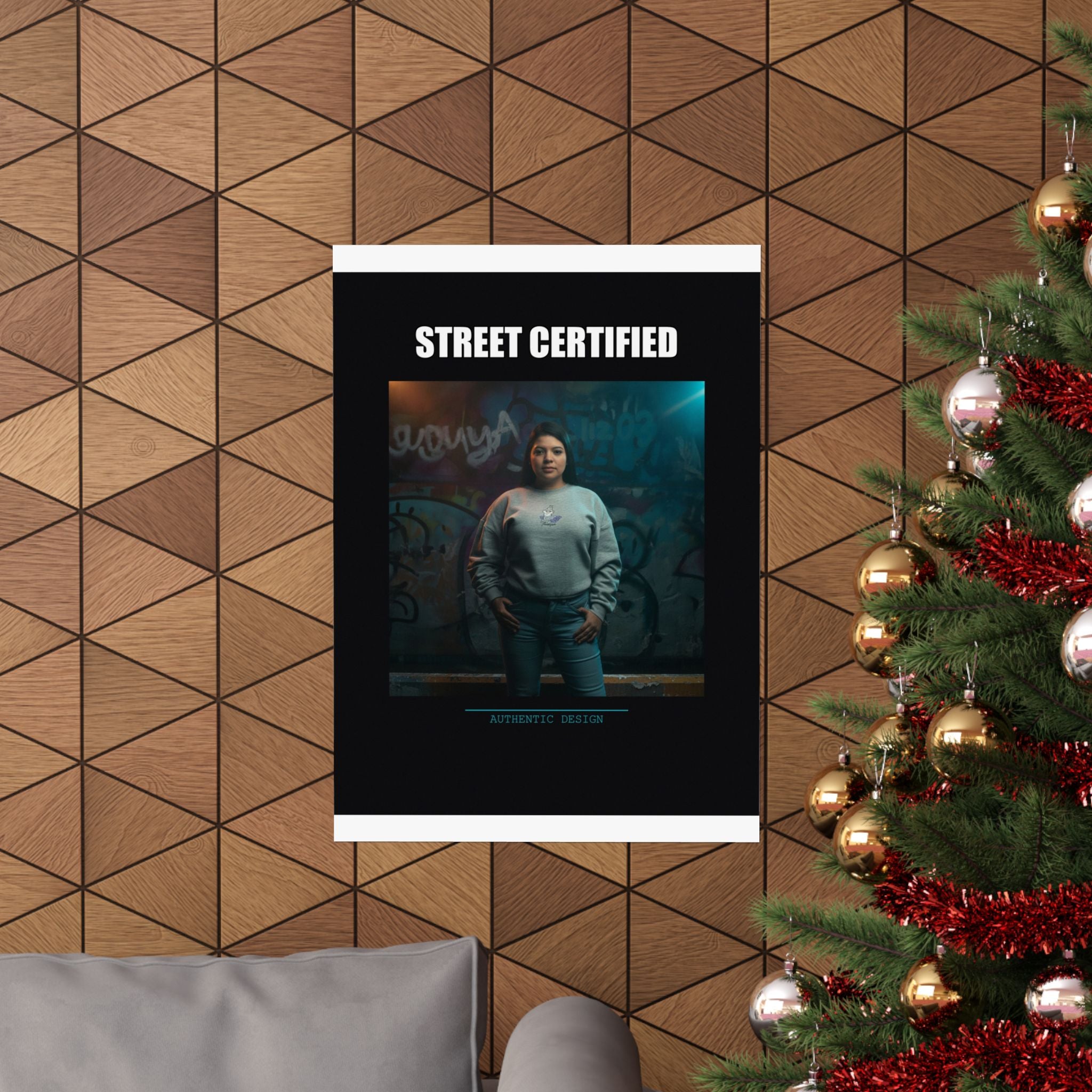 Street Certified Graffiti Wall Portrait Matte Poster