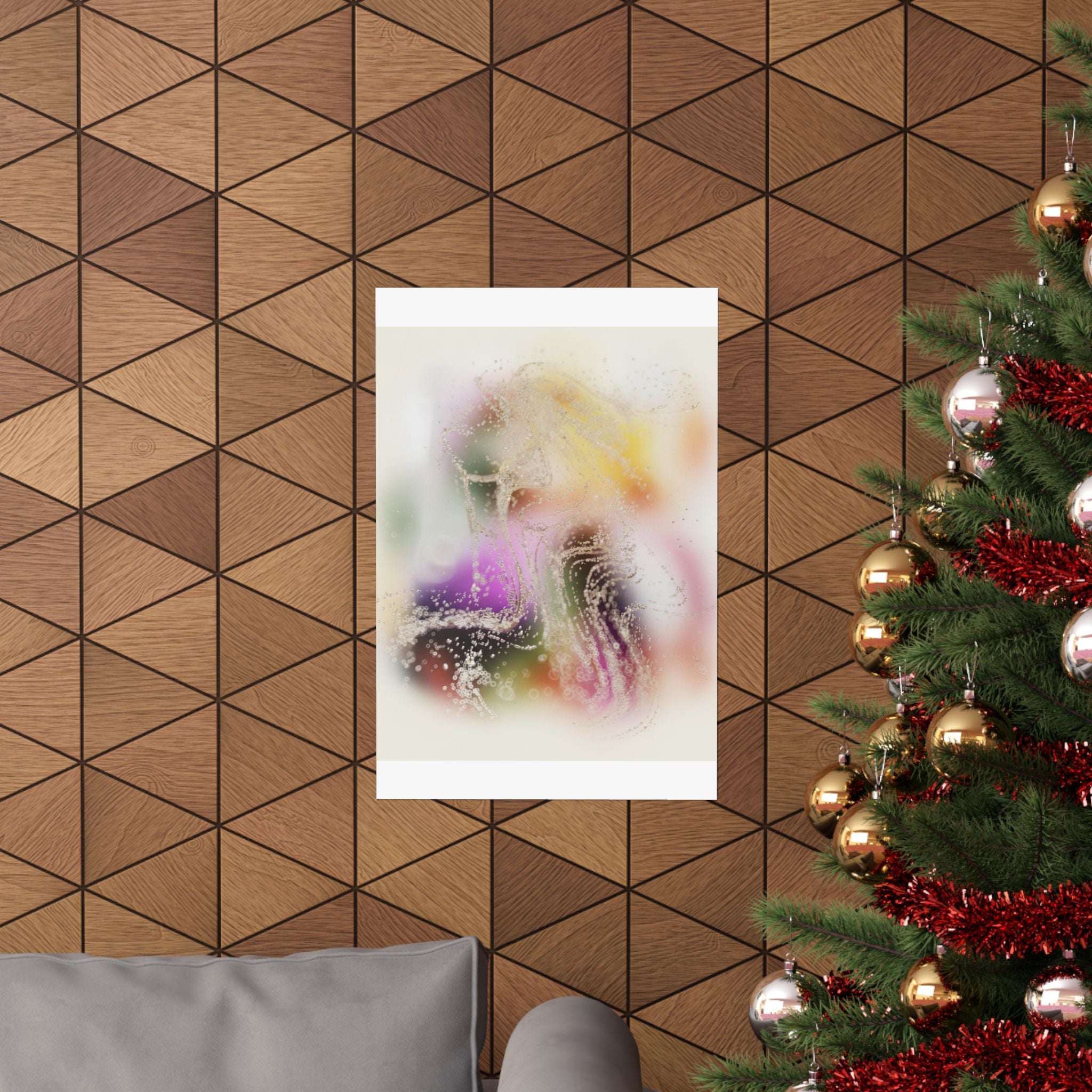 Dreamy Blurred Colour Cloud Abstract Art Poster