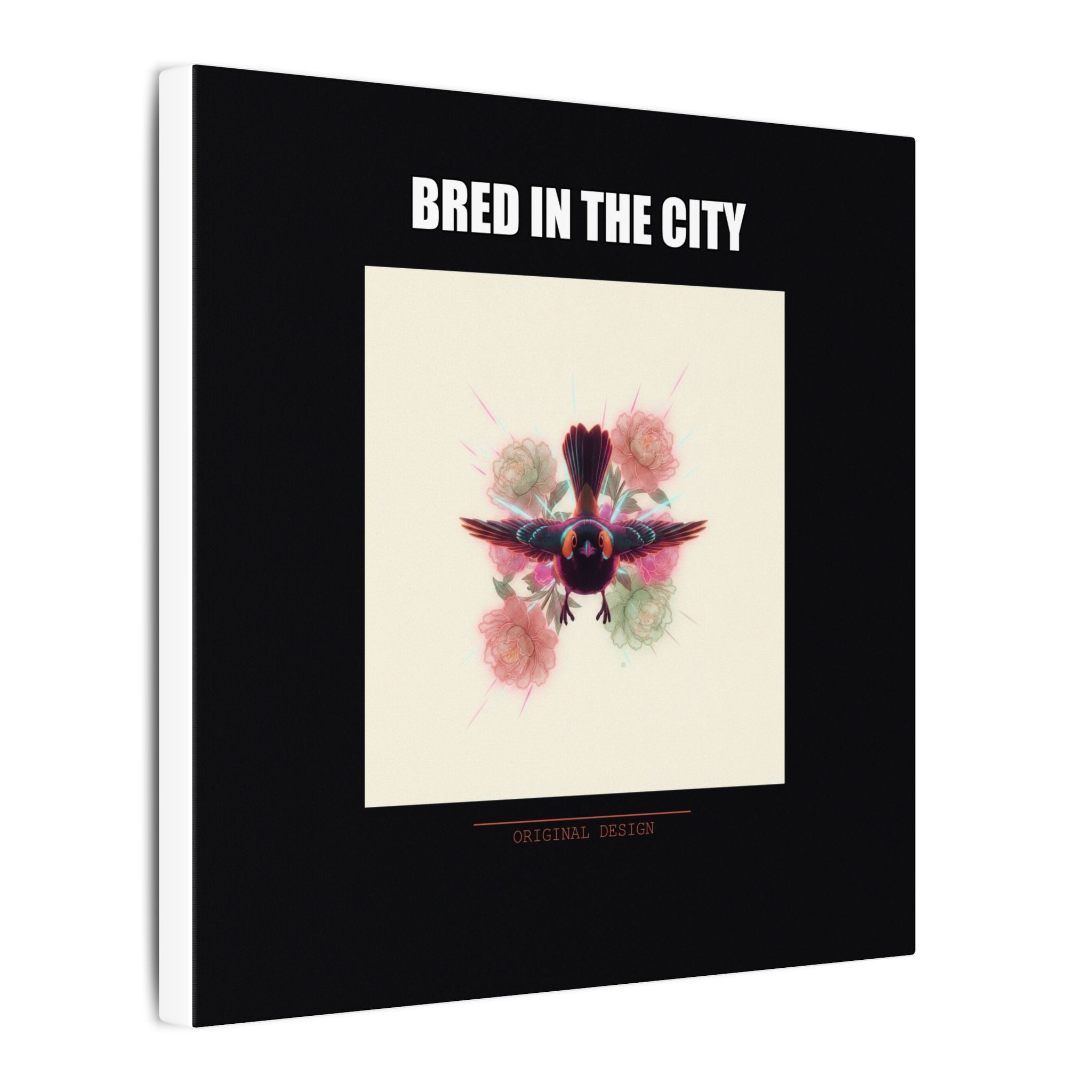BRED IN THE CITY Flying Bird & Roses Matte Canvas