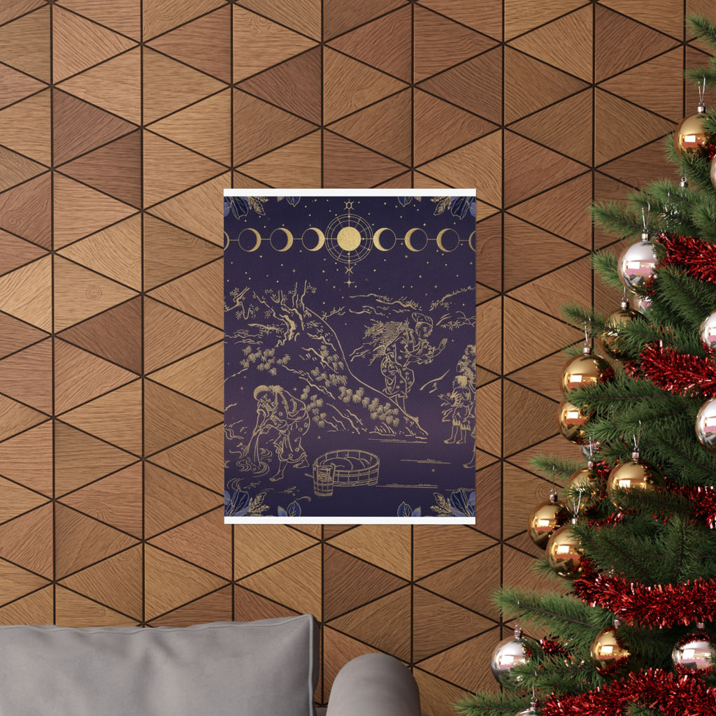 Celestial — Fagot–Gatherer Finds Boy With Sparrow — Matte Poster