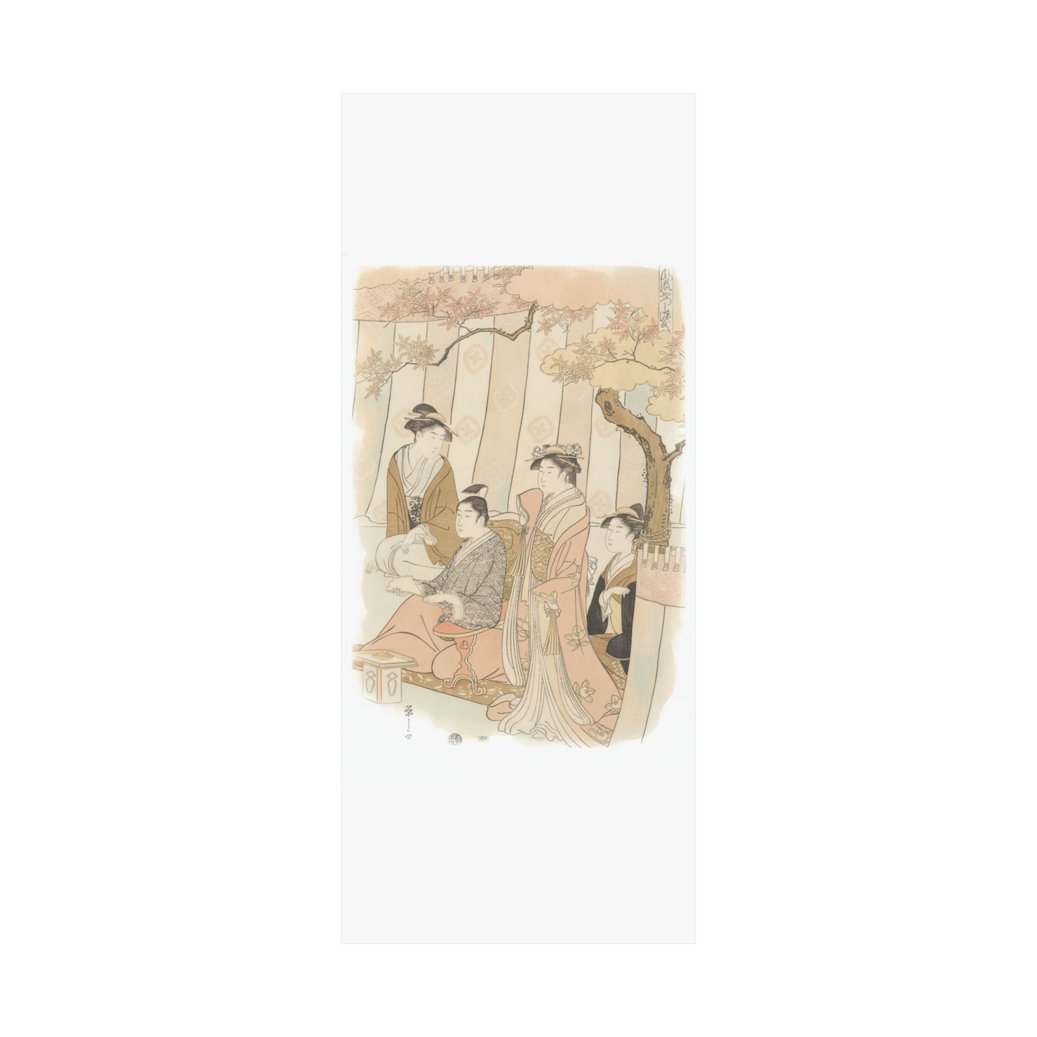 Watercolor — Prince Genji And Three Young Women — Matte Poster