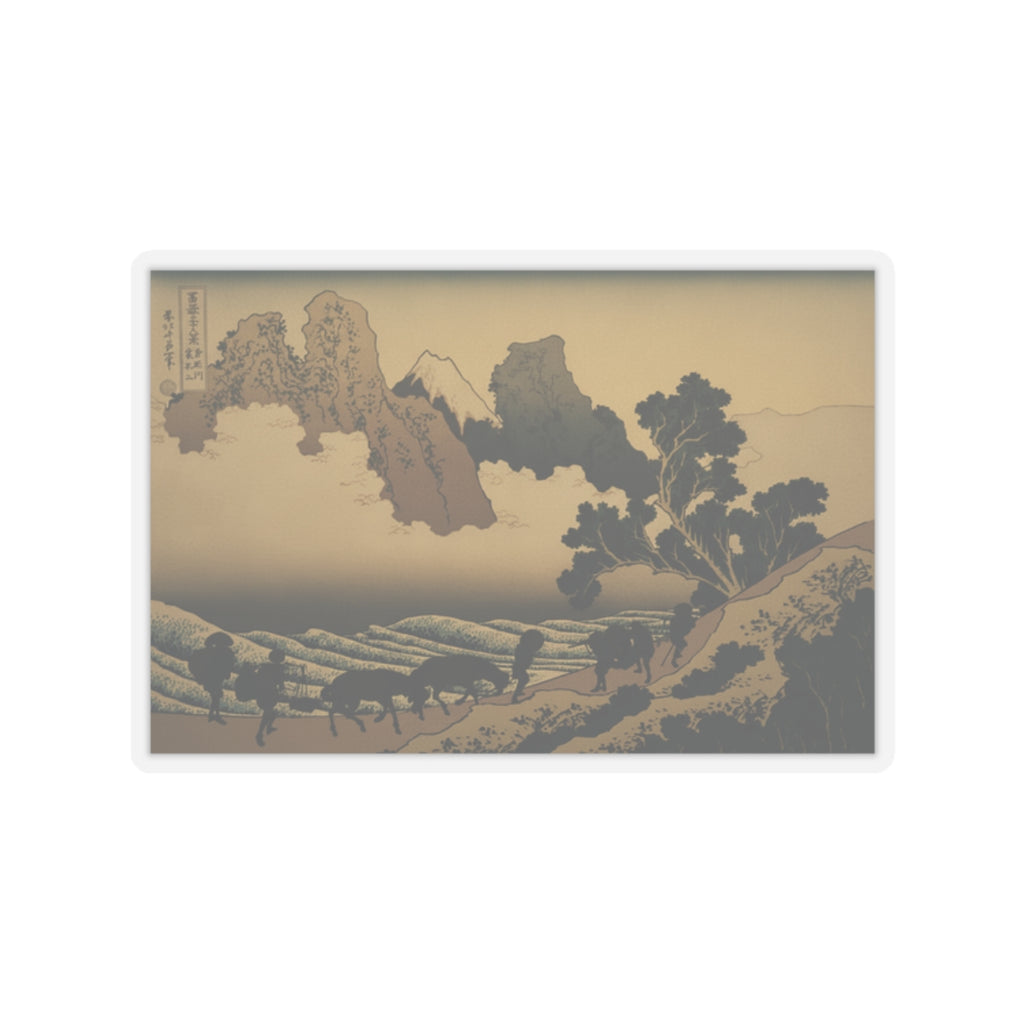 Scenic Nature — View From The Other Side Of Fuji From The Minobu River (Minobugawa Ura Fuji), Fr — Kiss-Cut Sticker