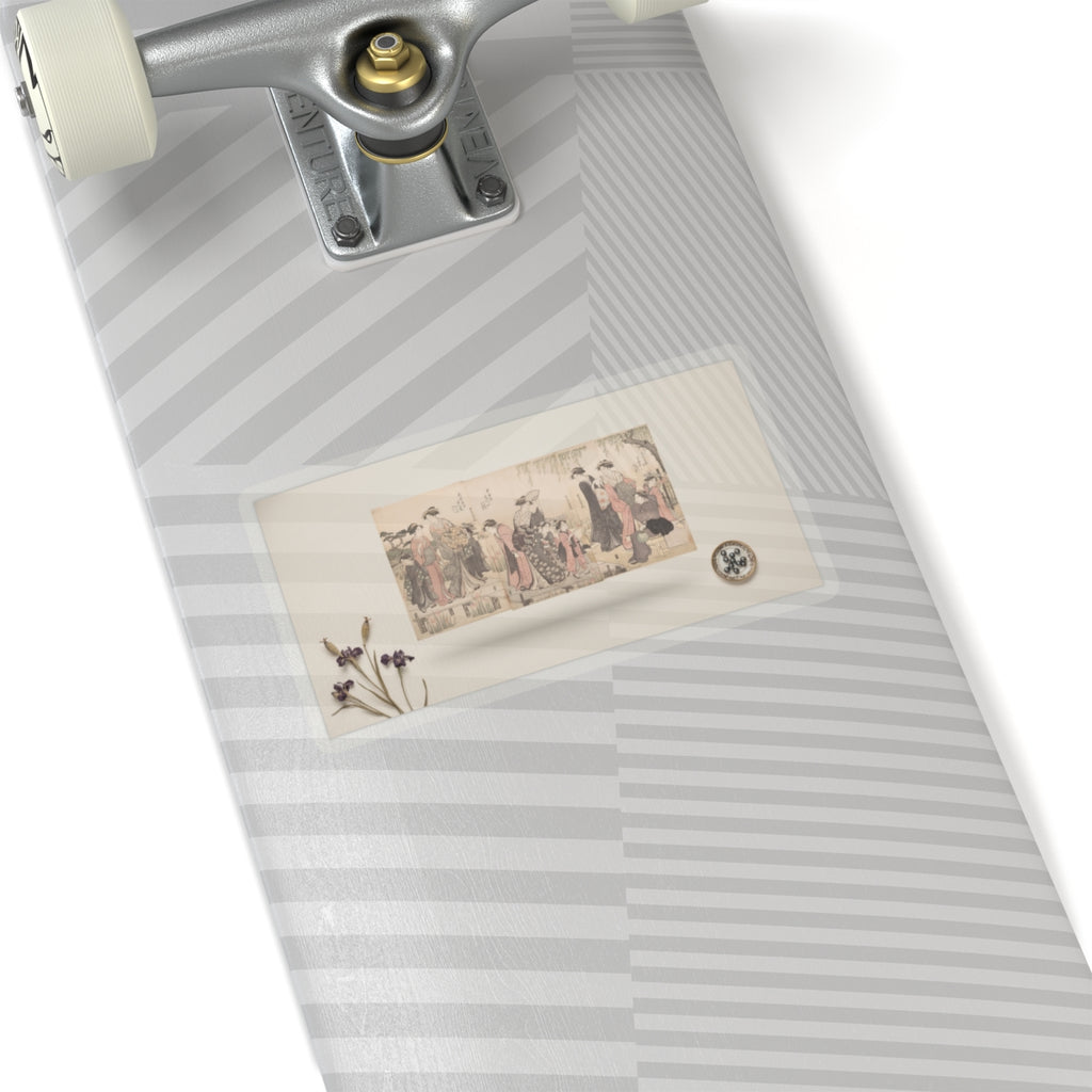 Product Marketing — Courtesans In An Iris Garden — Kiss-Cut Sticker
