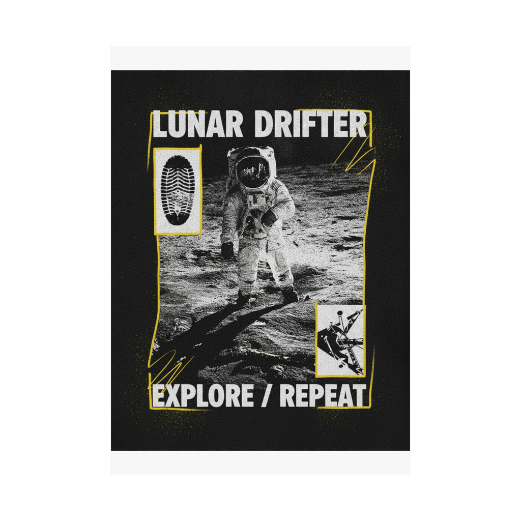 Lunar Drifter Explore / Repeat Astronaut Streetwear Poster