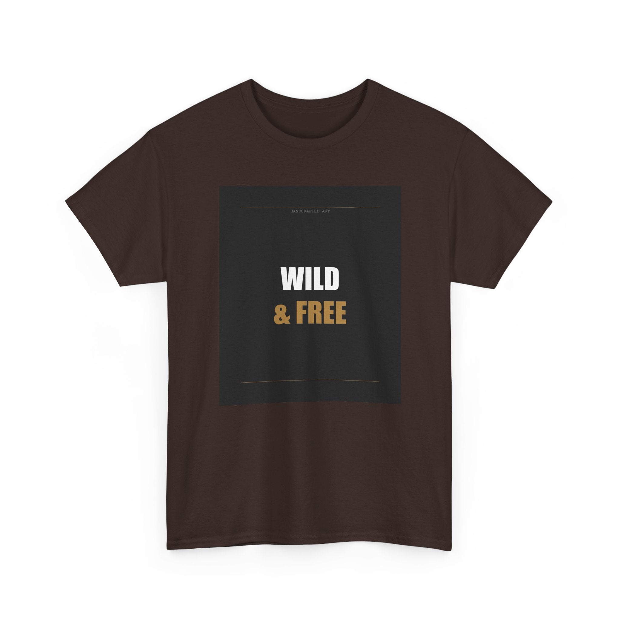 Wild & Free Two-Tone Minimal Typography Graphic Tee