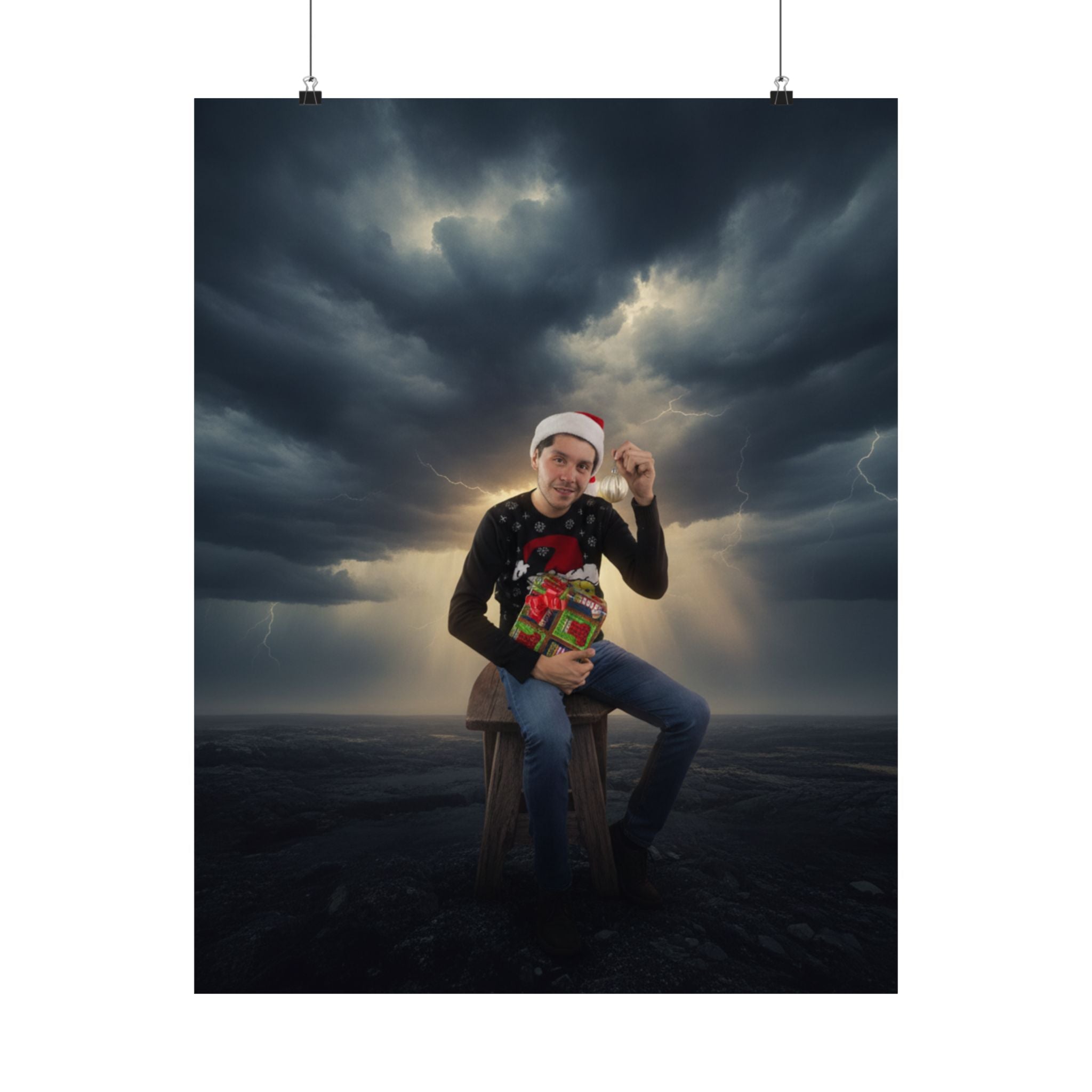 Dramatic Storm — Person — Matte Poster