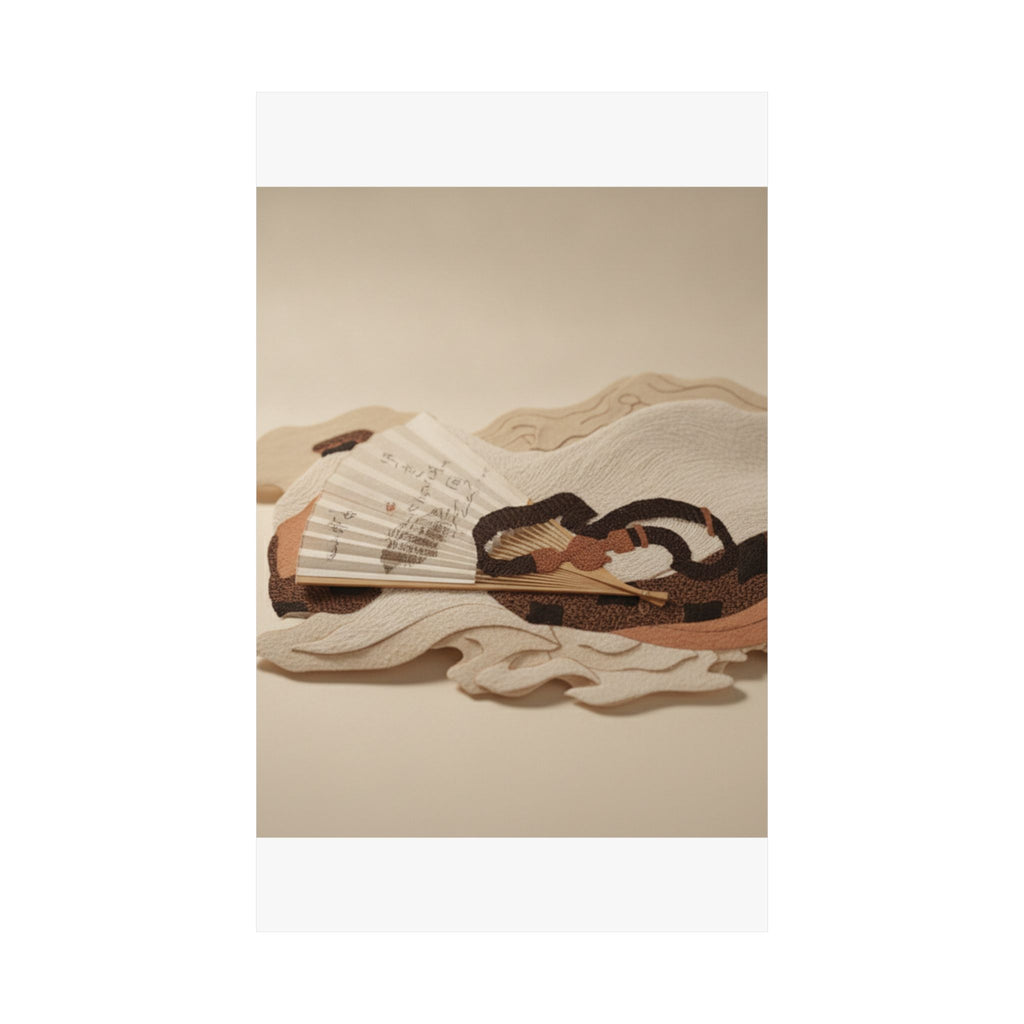 Product Marketing — Belt And Fan On A Piece Of Cloth — Matte Poster