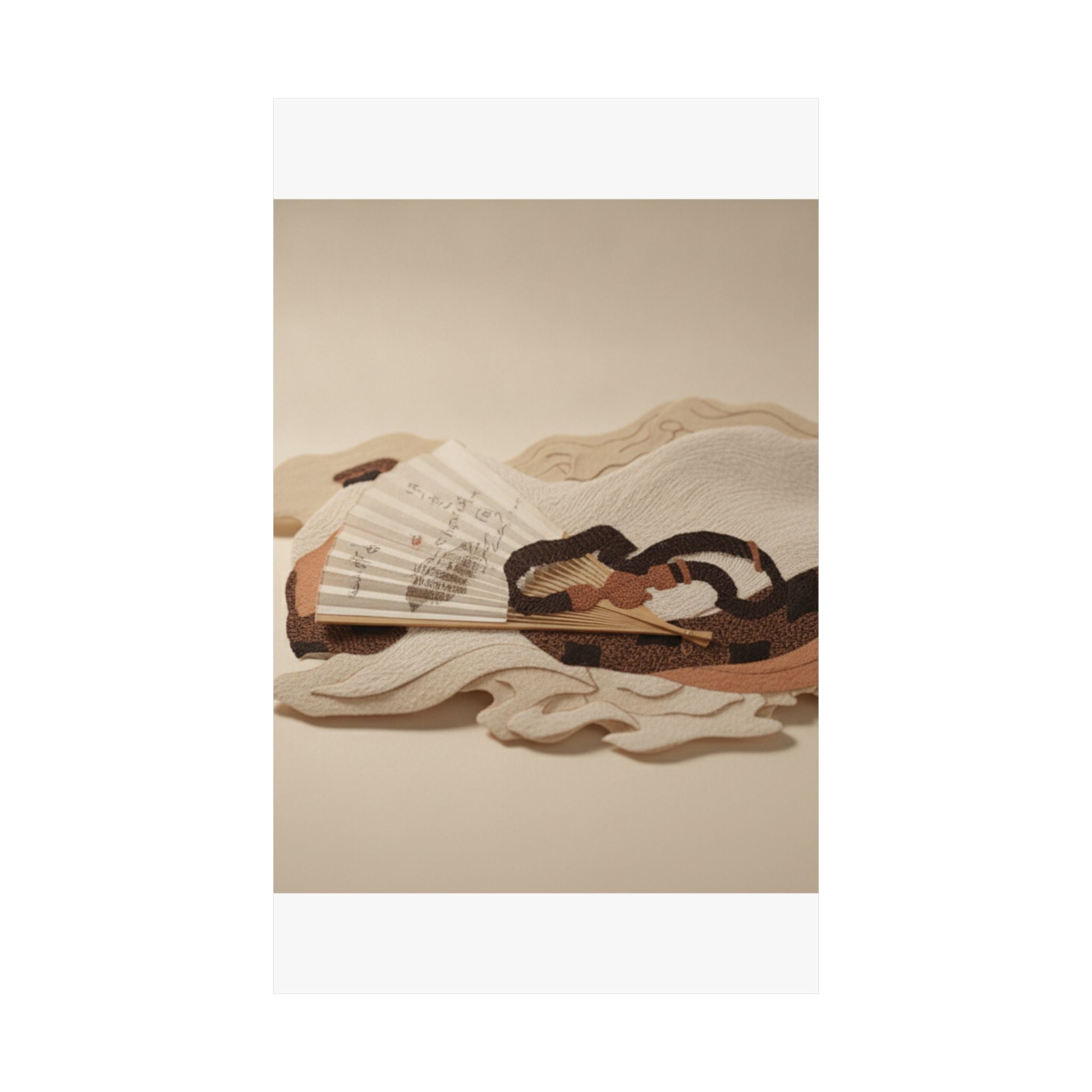 Product Marketing — Belt And Fan On A Piece Of Cloth — Matte Poster
