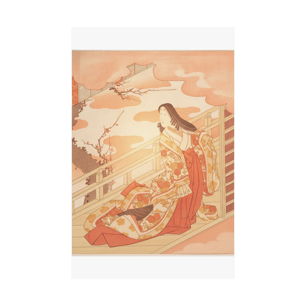 Southern Sunset — Court Lady Praising The Plum Blossom — Matte Poster