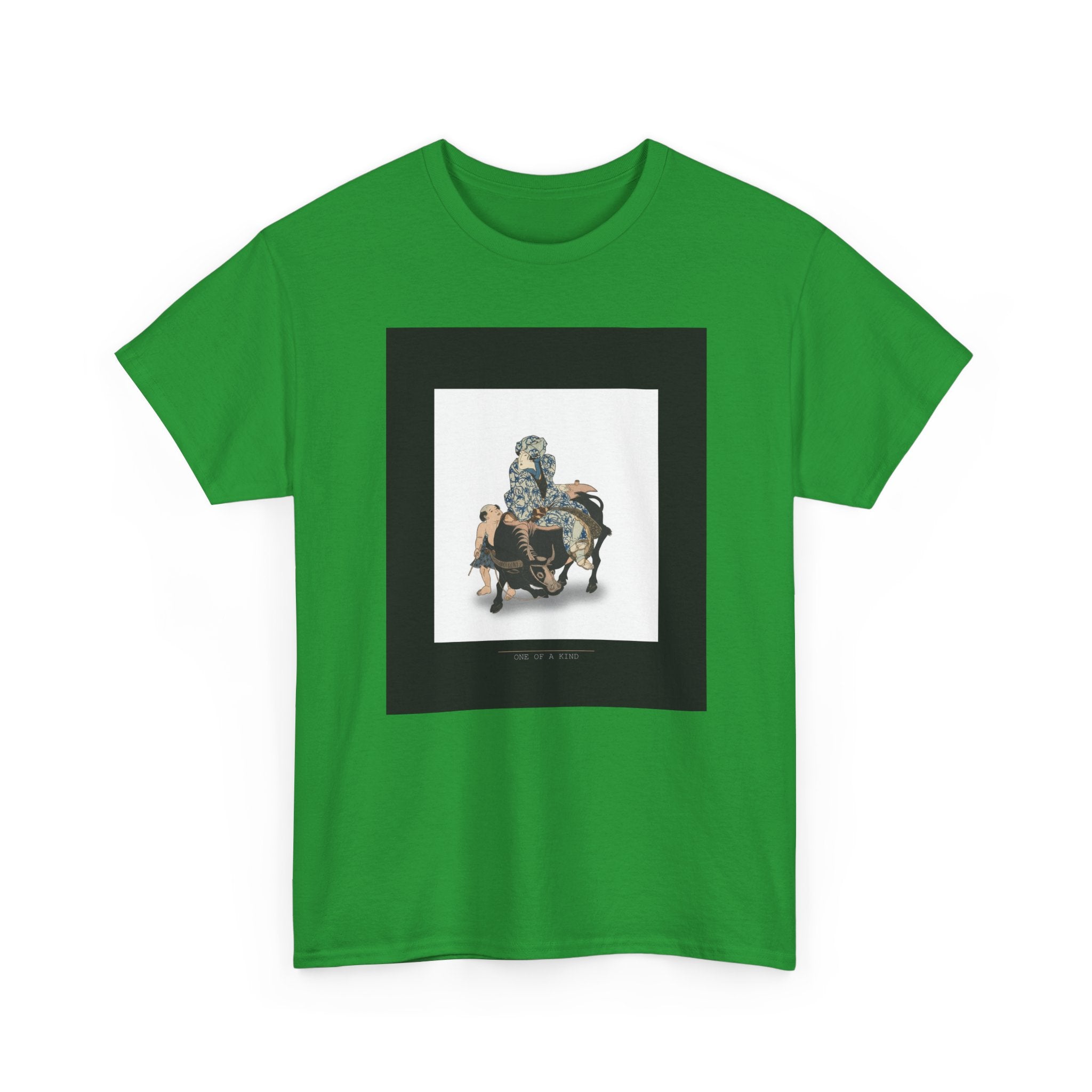 CITY NEVER SLEEPS | Roshungi (Chinese, Lu Zhunyi) As A Woman With A Pipe Riding On A Buffalo Graphic Tee — Graphic Tee