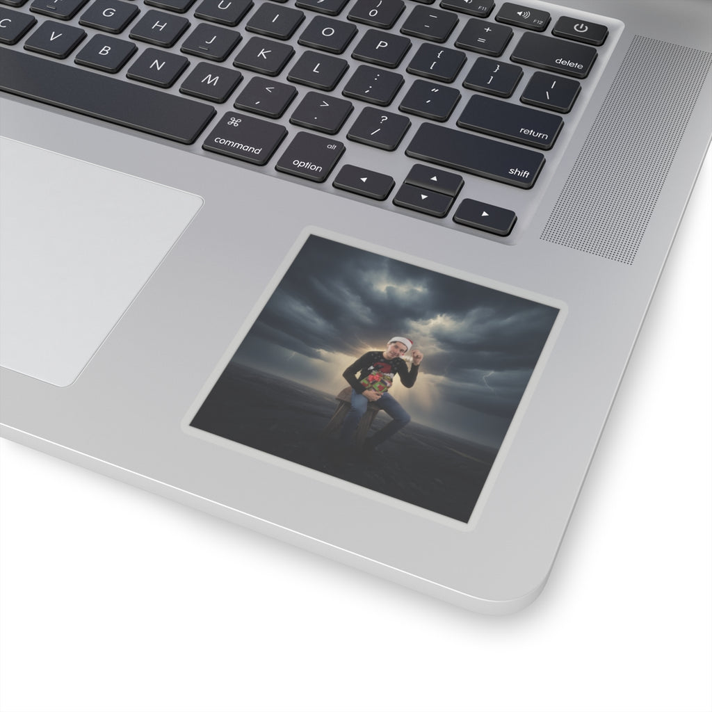 Dramatic Storm — Person — Kiss-Cut Sticker