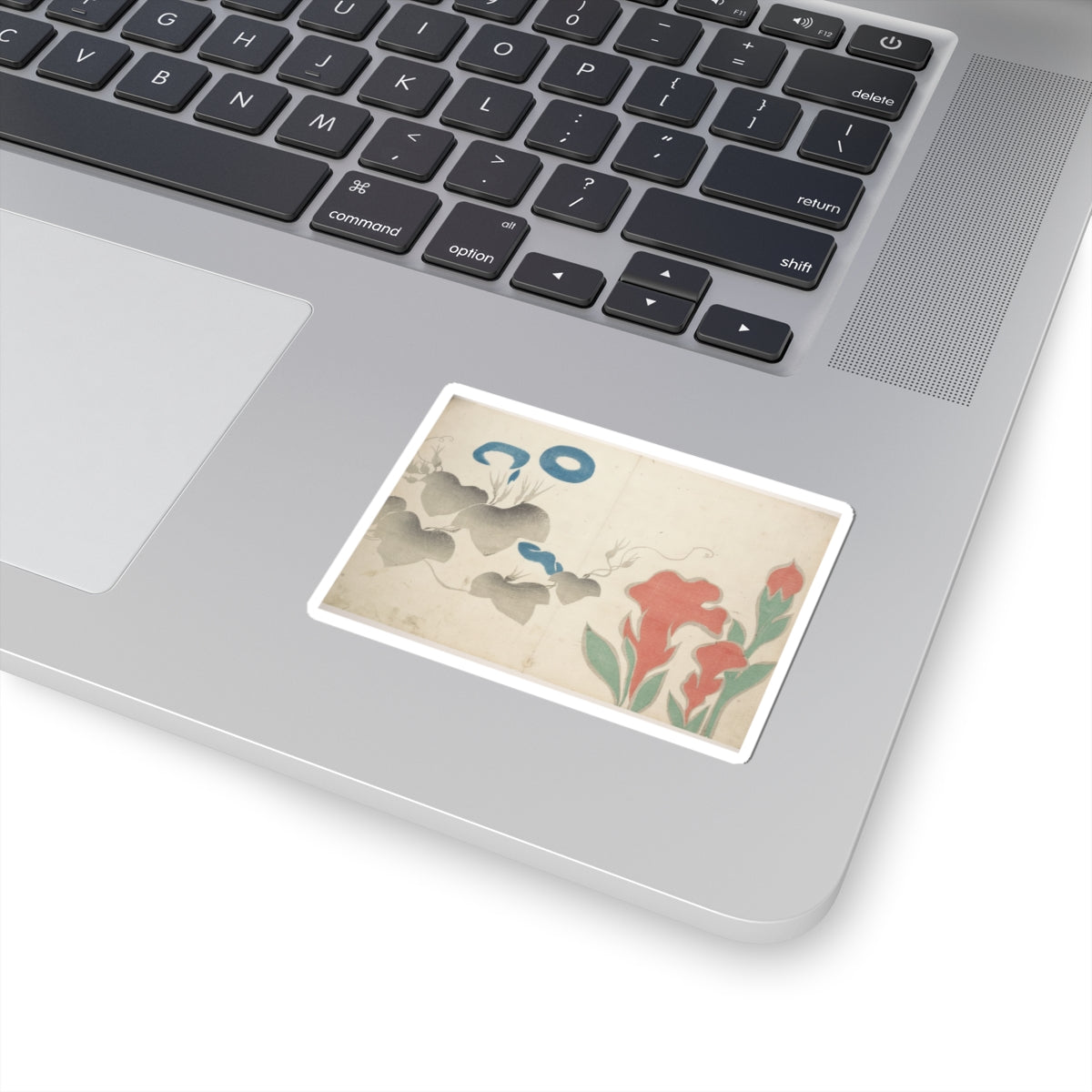 Watercolor — Design Of Morning–Glory And Other Flowers — Kiss-Cut Sticker