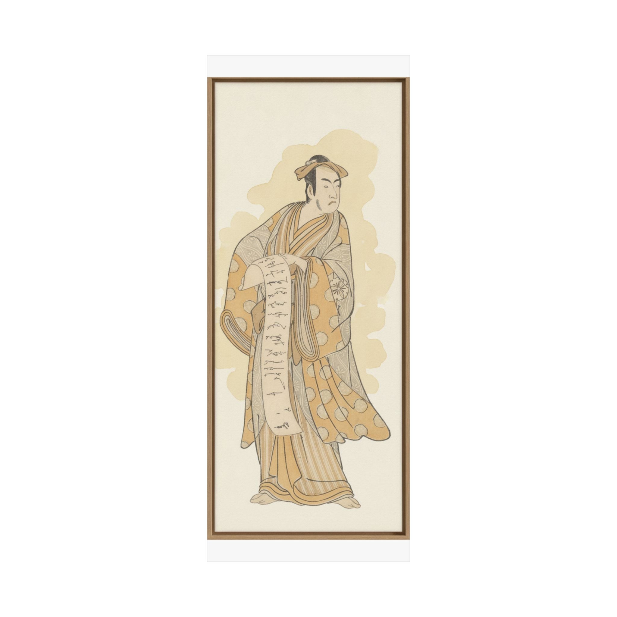 Watercolor — The Actor, Matsumoto Koshiro I 1674–1730 Reading A Letter — Matte Poster