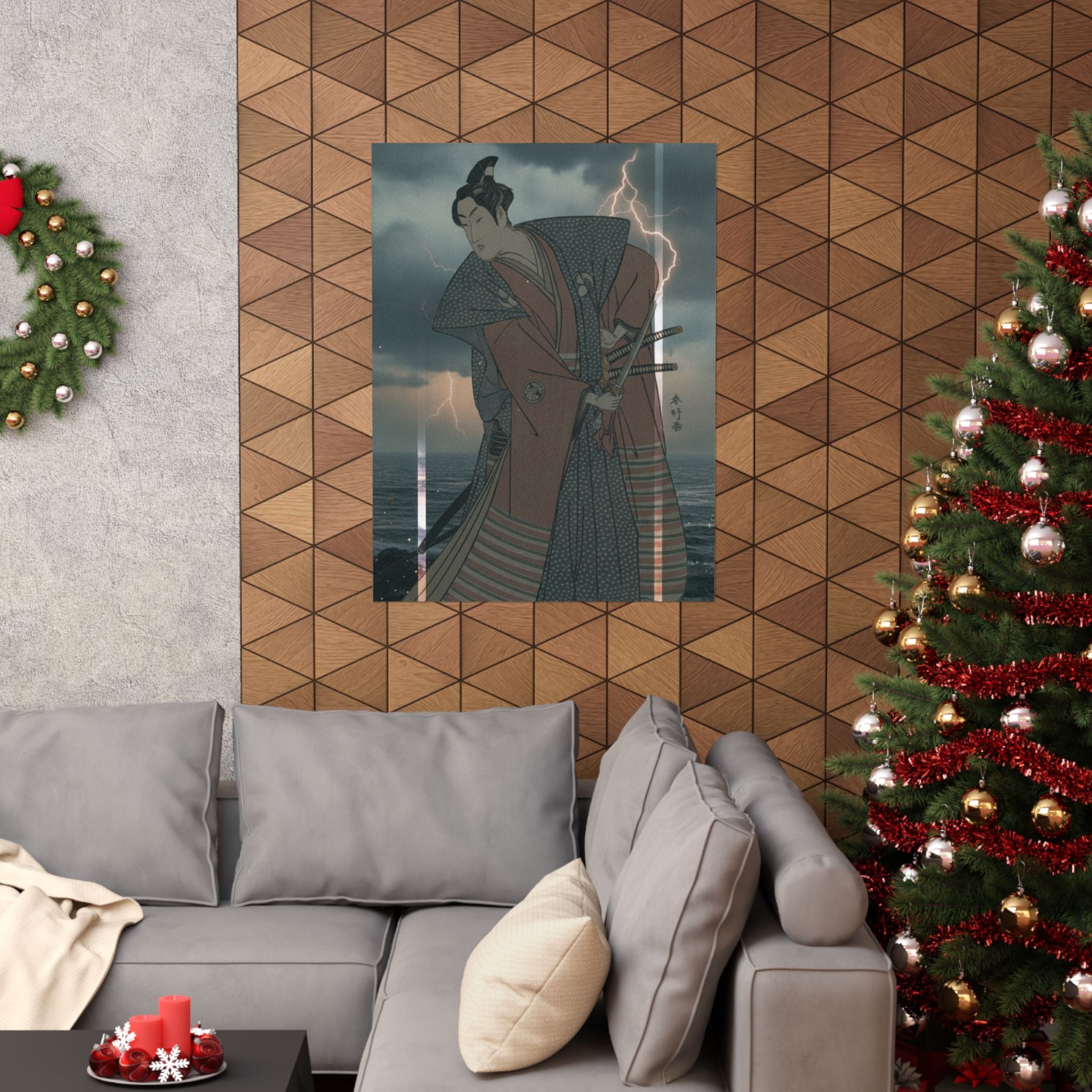 Dramatic Storm — The Third Segawa Kikunojo In The Role Of Oboshi Rikiya — Matte Poster
