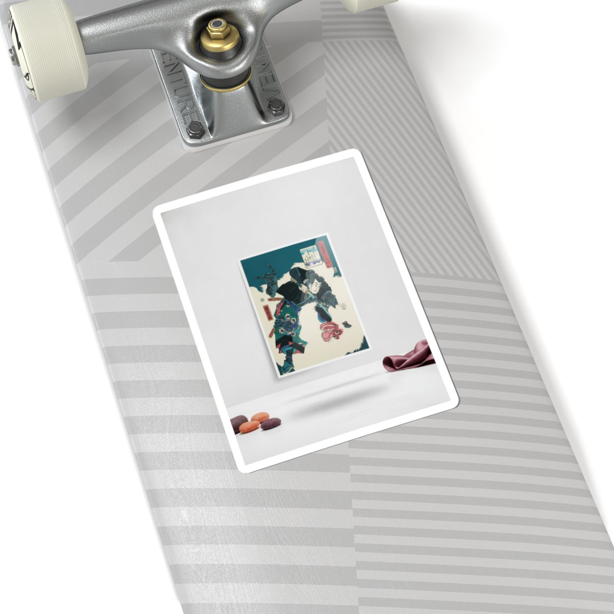 Product Marketing — The Warrior Slaying The Giant White Hihi — Kiss-Cut Sticker