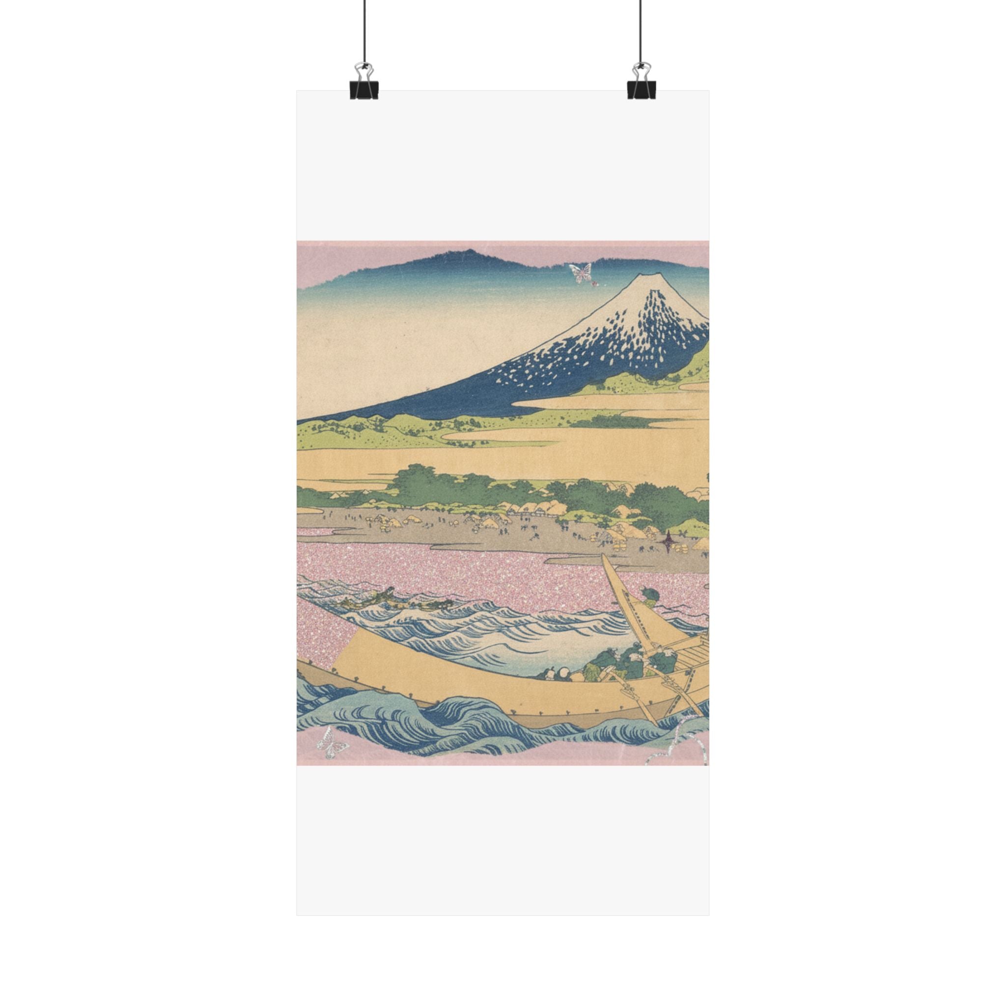 Scenic Nature — Tago Bay Near Ejiri On The Tōkaidō (Tōkaidō Ejiri Tago No Ura Ryaku Zu), From Th — Matte Poster