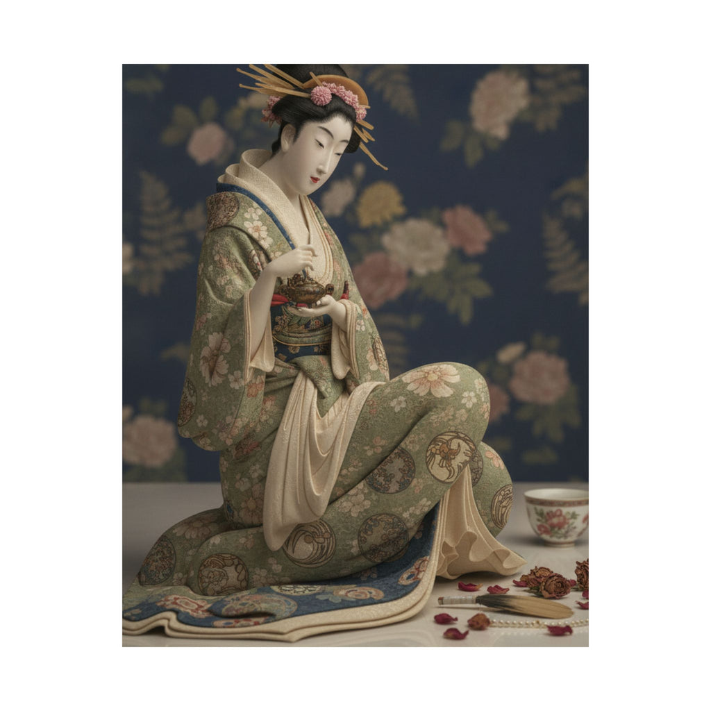 Product Marketing — Konosato Of Takeya Seated, Holding An Incense Burner — Matte Poster