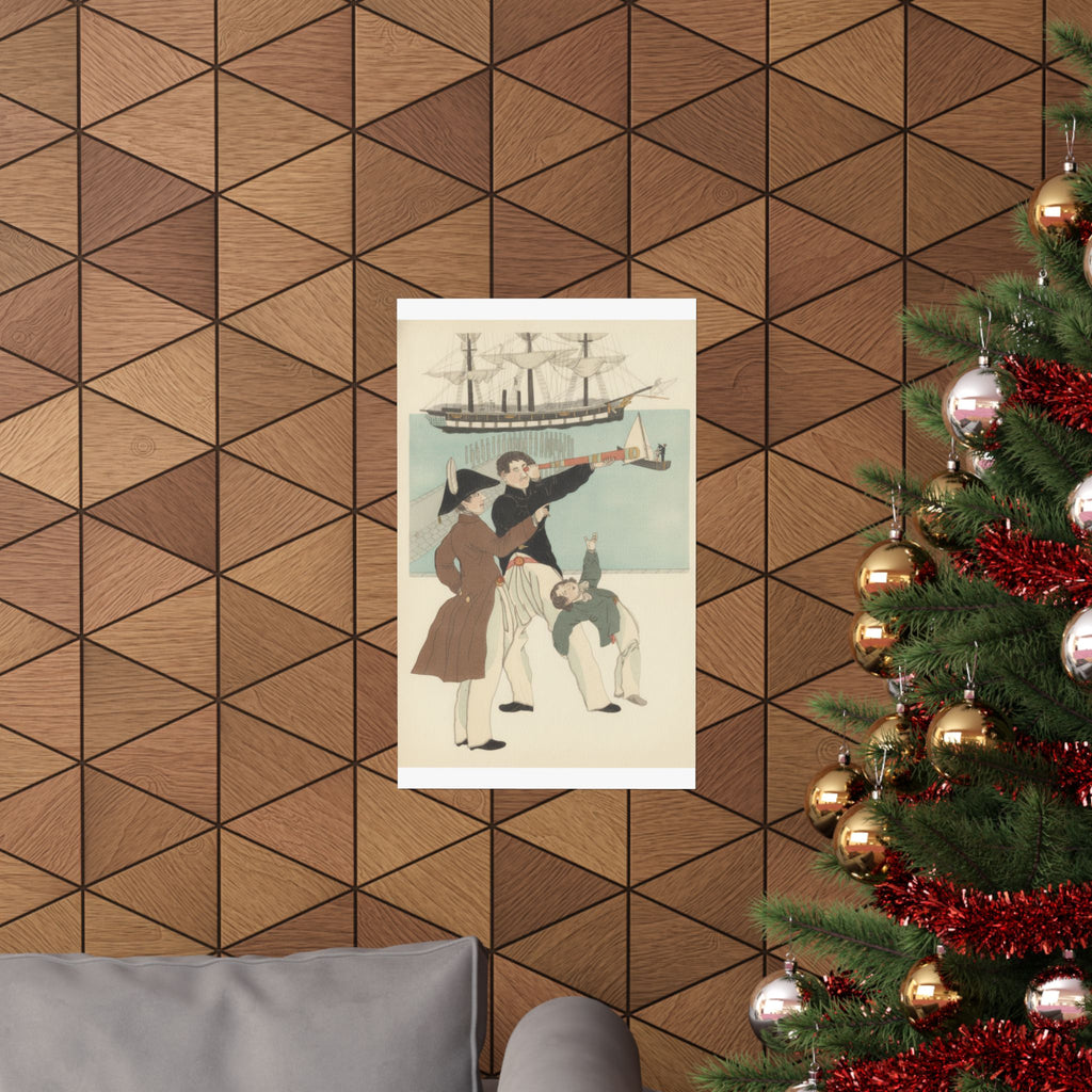 Botanical — Russians Enjoying A Holiday In Yokohama (Yokohama Kyūjitsu Roshiajin Yūkō) — Matte Poster