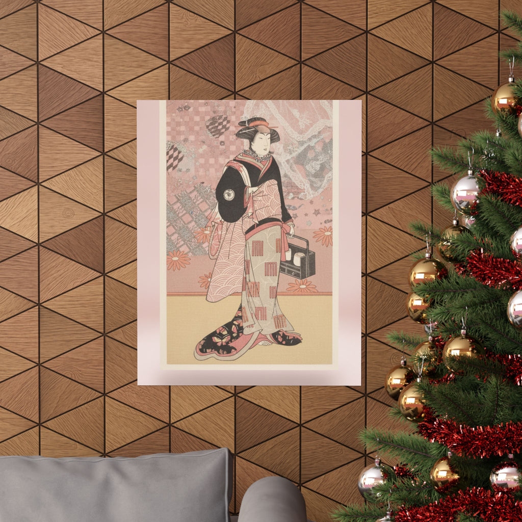 Product Marketing — The Actor Iwai Hanshiro Iv As A Woman In A Black Kimono — Matte Poster