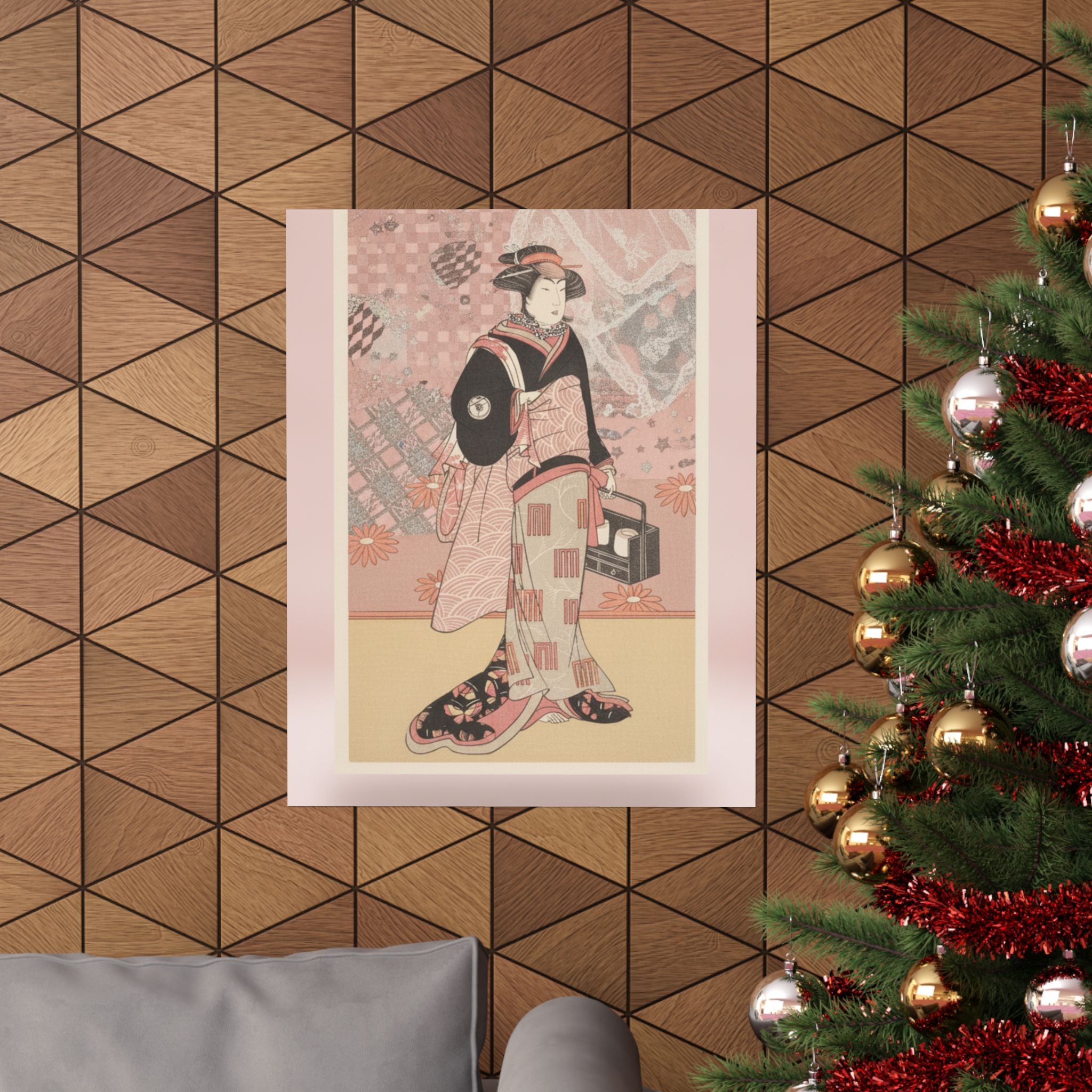 Product Marketing — The Actor Iwai Hanshiro Iv As A Woman In A Black Kimono — Matte Poster