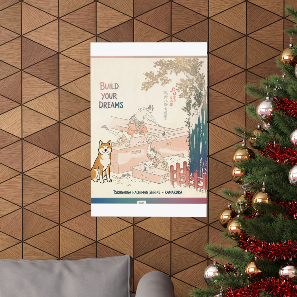 Affirmation — History Of Kamakura: Building Tsurugaoka Hachiman Shrine — Matte Poster