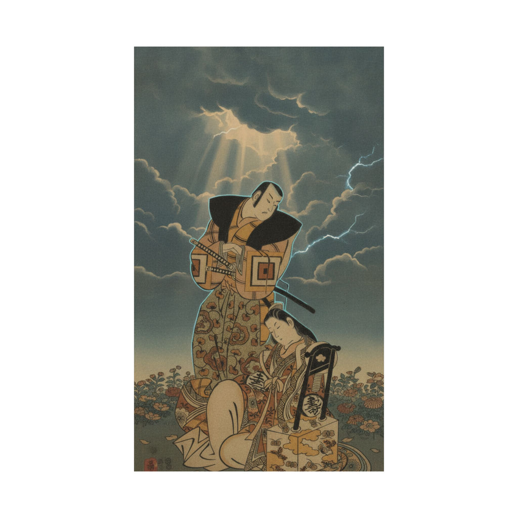 Dramatic Storm — The Actor, Ichikawa Danjuro I, 1660–1704 As A Woman In Unidentified Role — Matte Poster