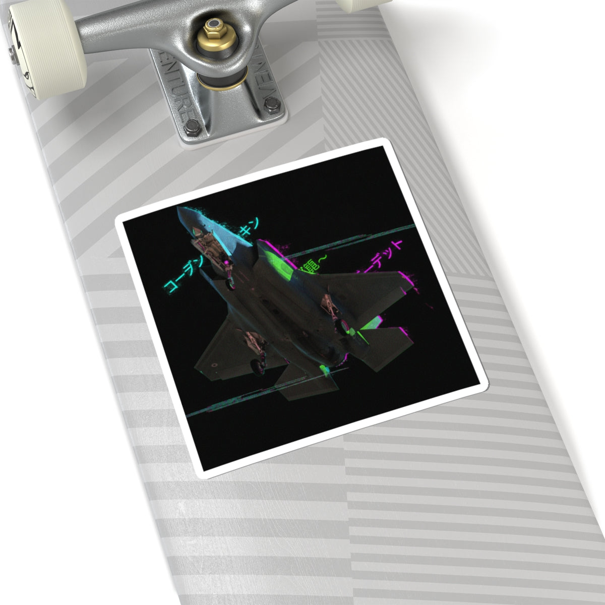 Glitch Culture — Plane — Kiss-Cut Sticker