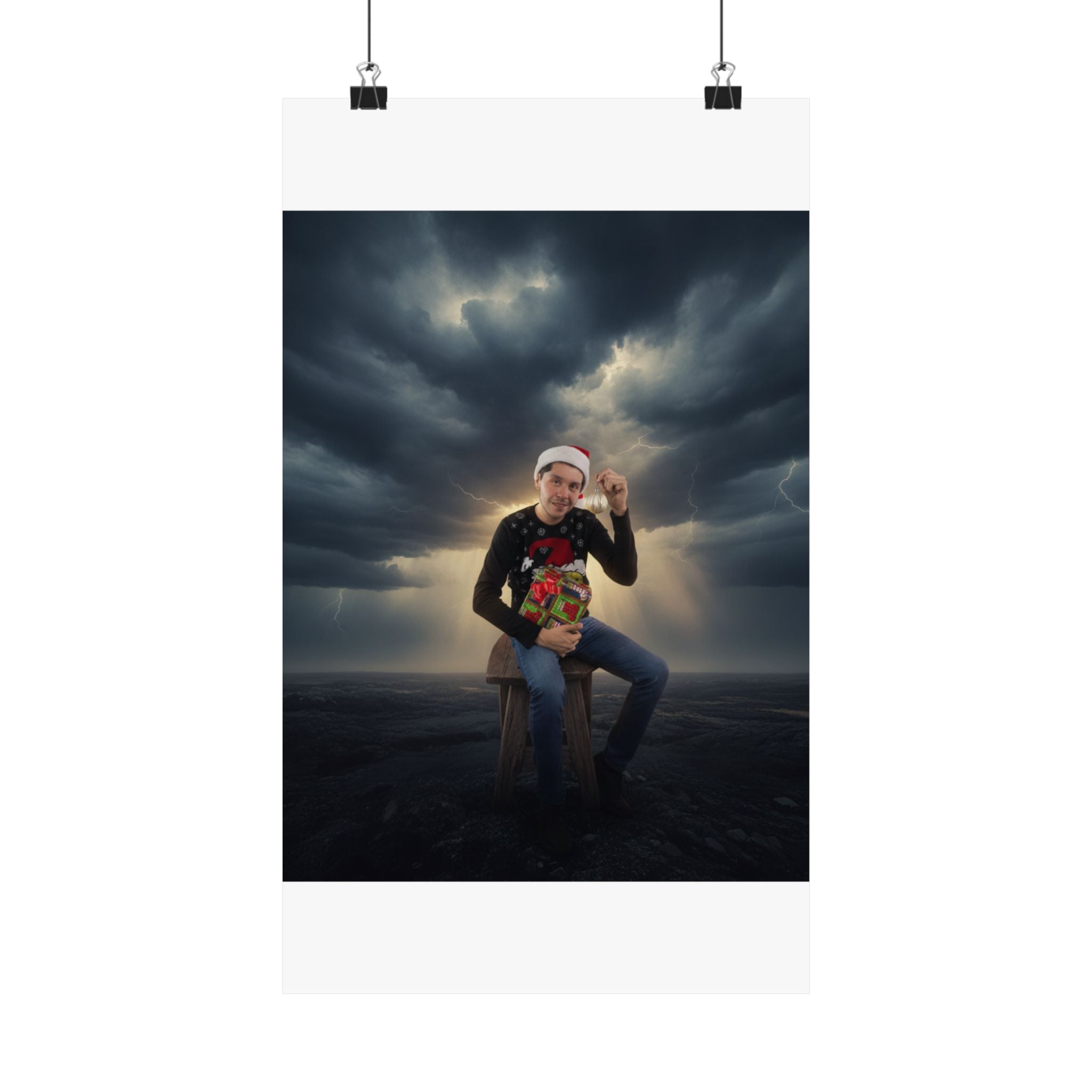 Dramatic Storm — Person — Matte Poster