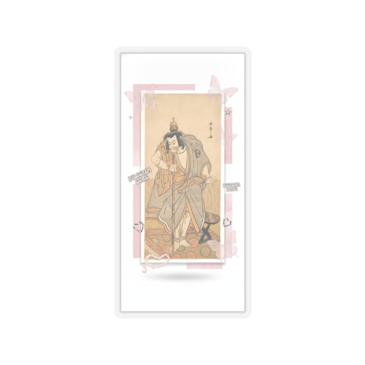 Ecommerce Main — The Actor Nakamura Nakazo As A Rokuju-Rokubu (Pilgrim To Buddhist Temple) — Kiss-Cut Sticker