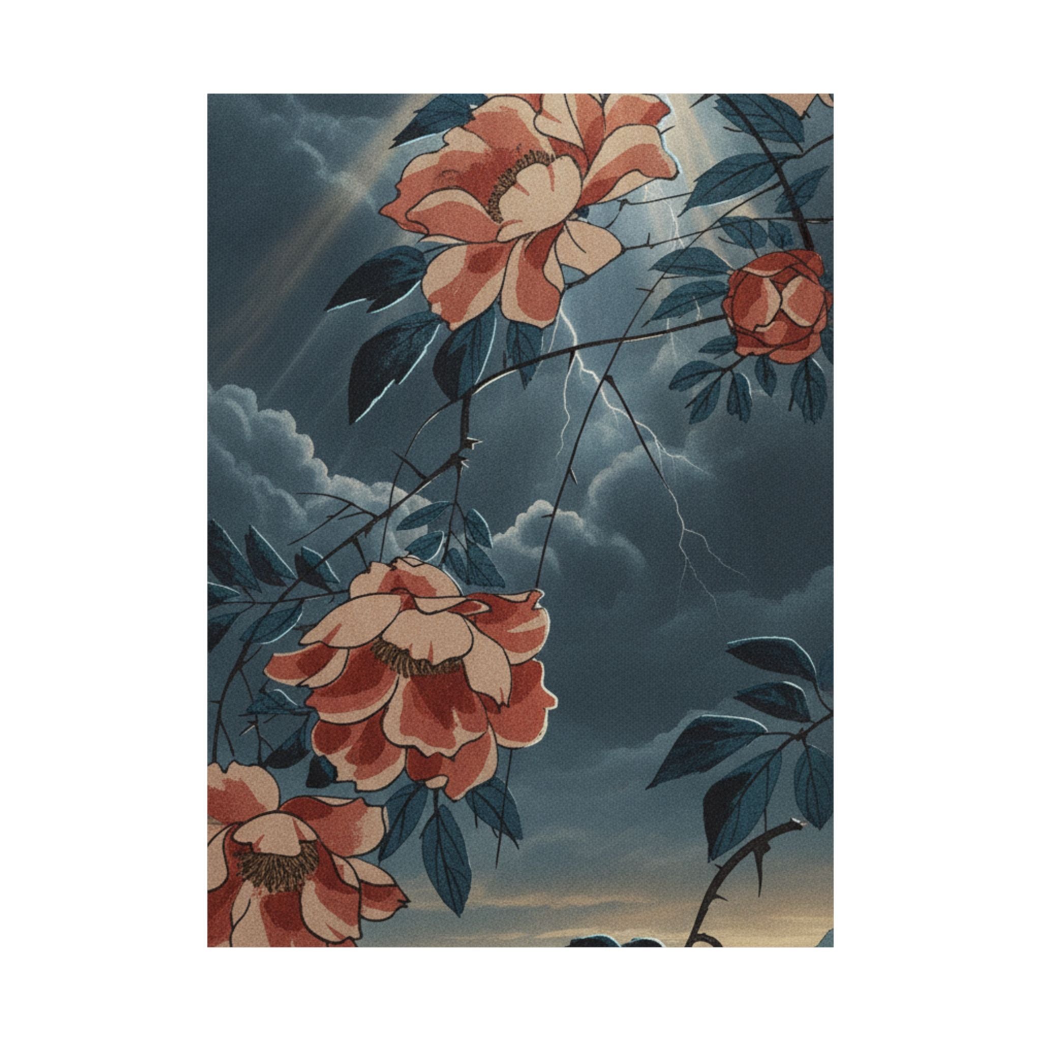 Dramatic Storm — Rose — Matte Poster